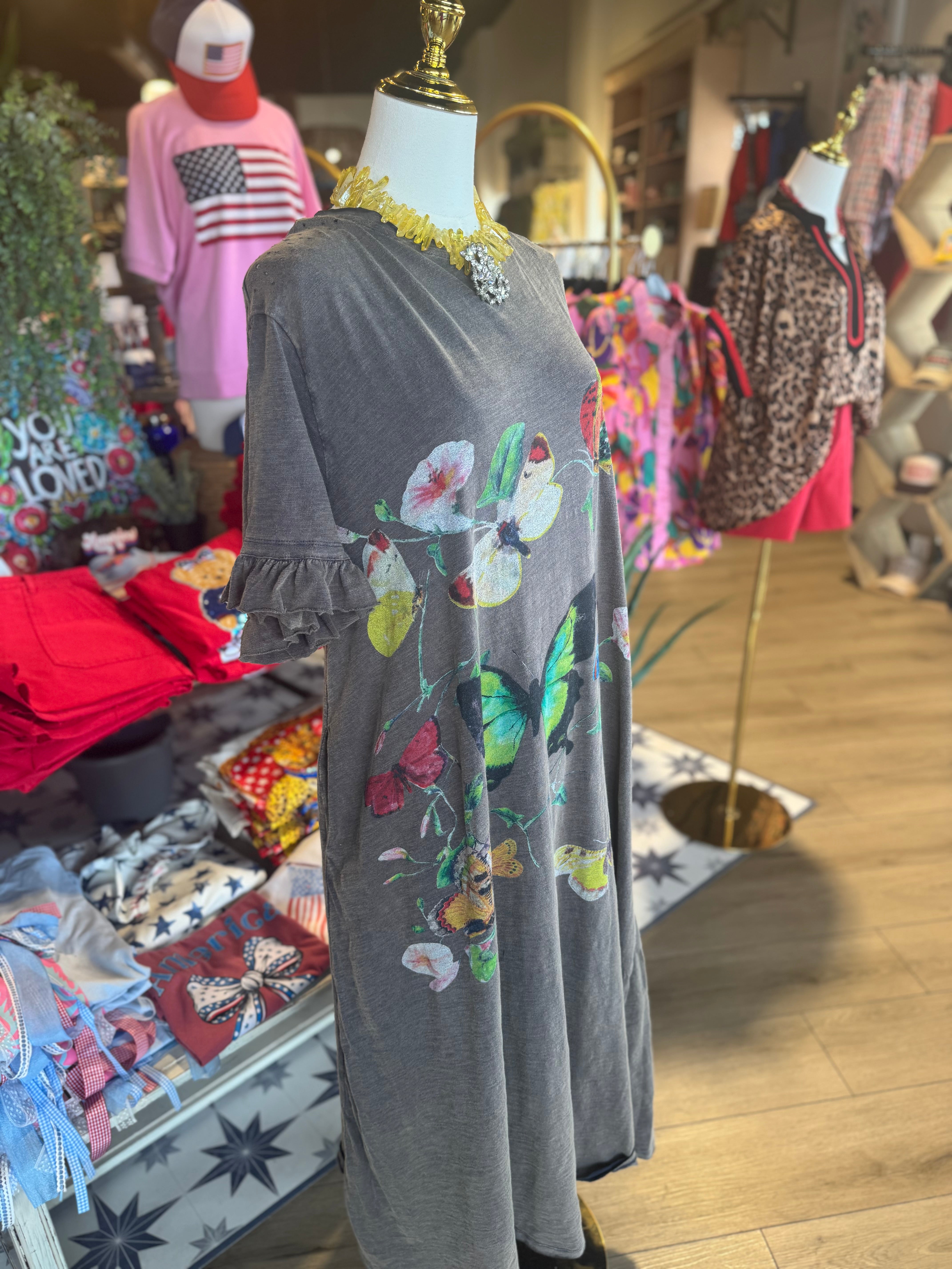 Butterfly Print Dress