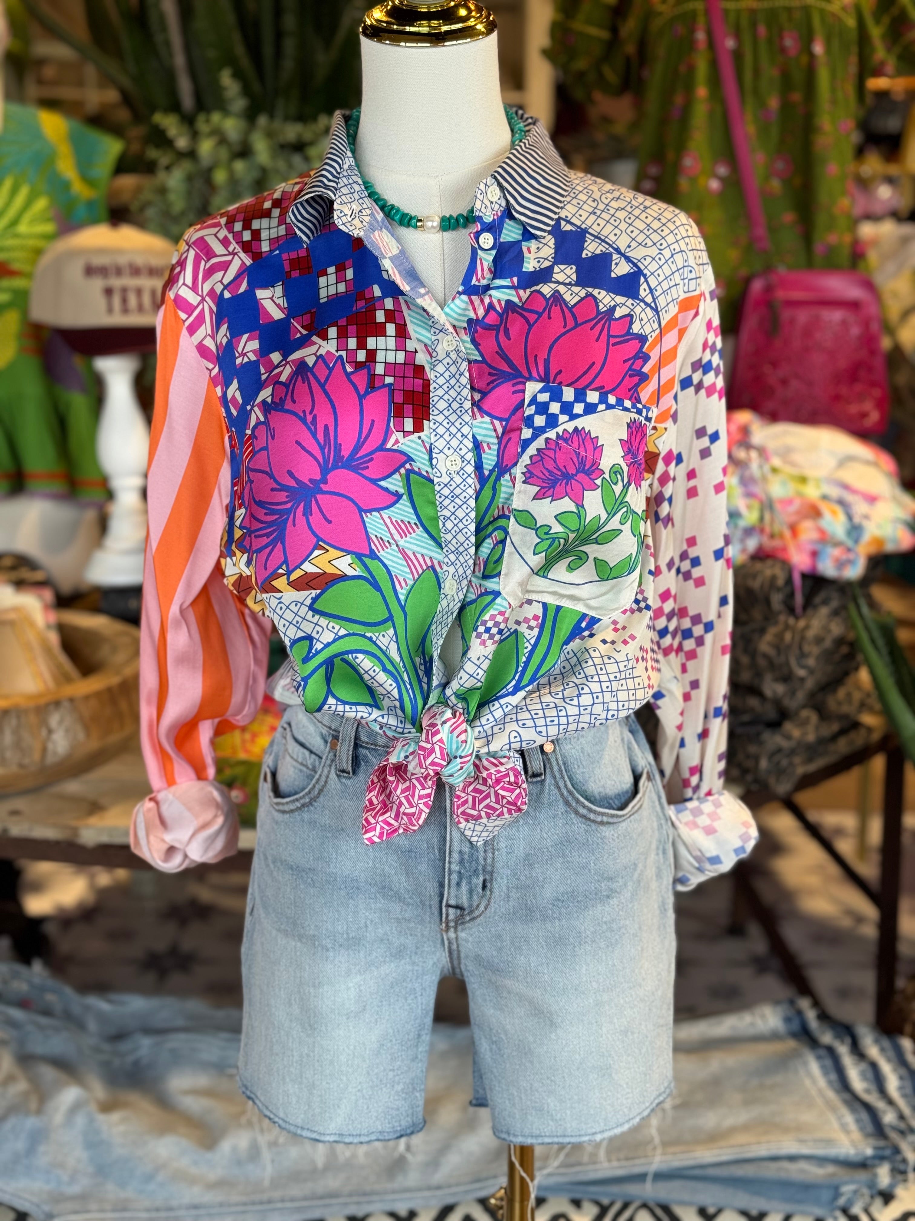 Isabel Mix Print Top