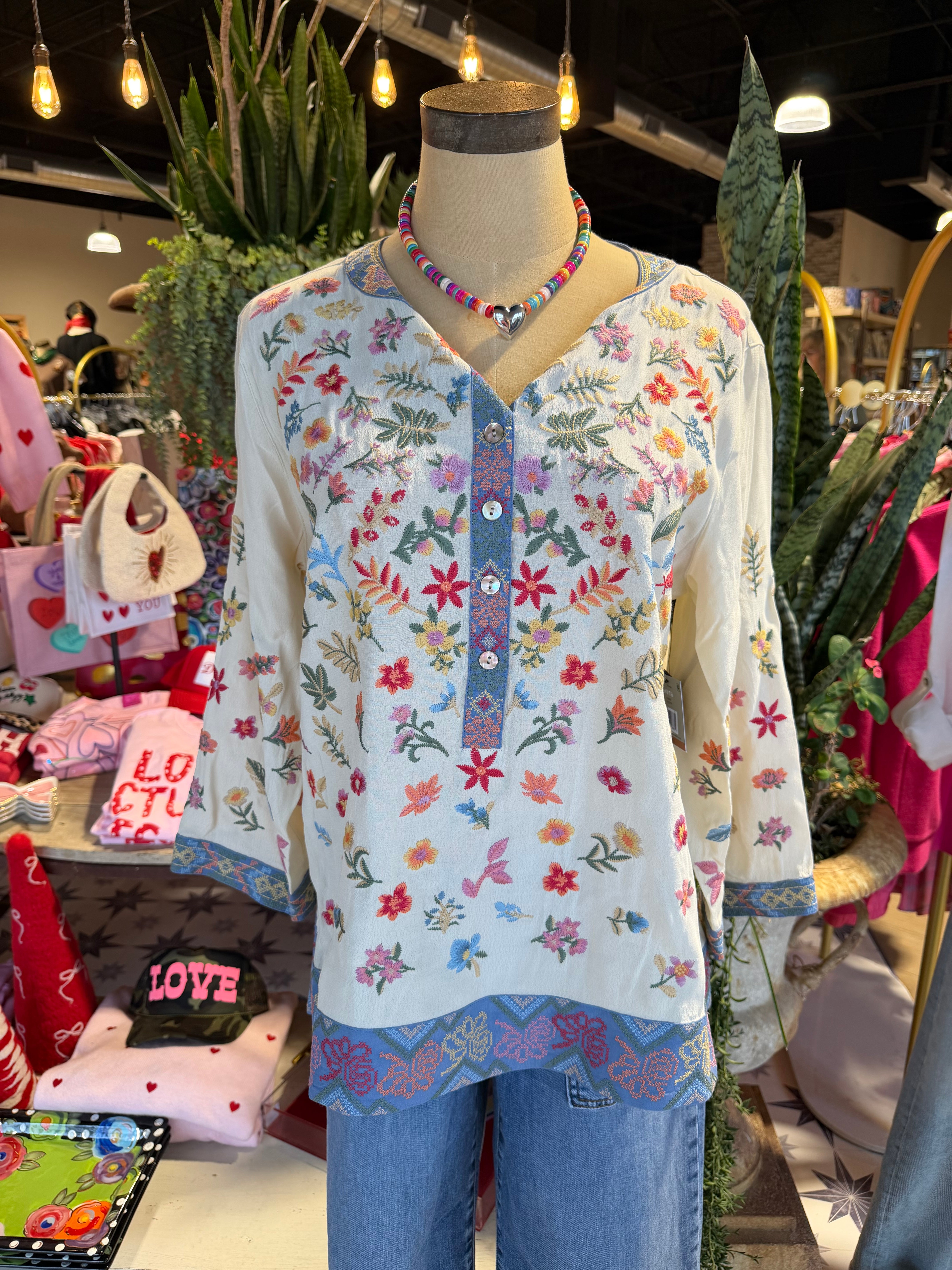 Selena Embroidery Top