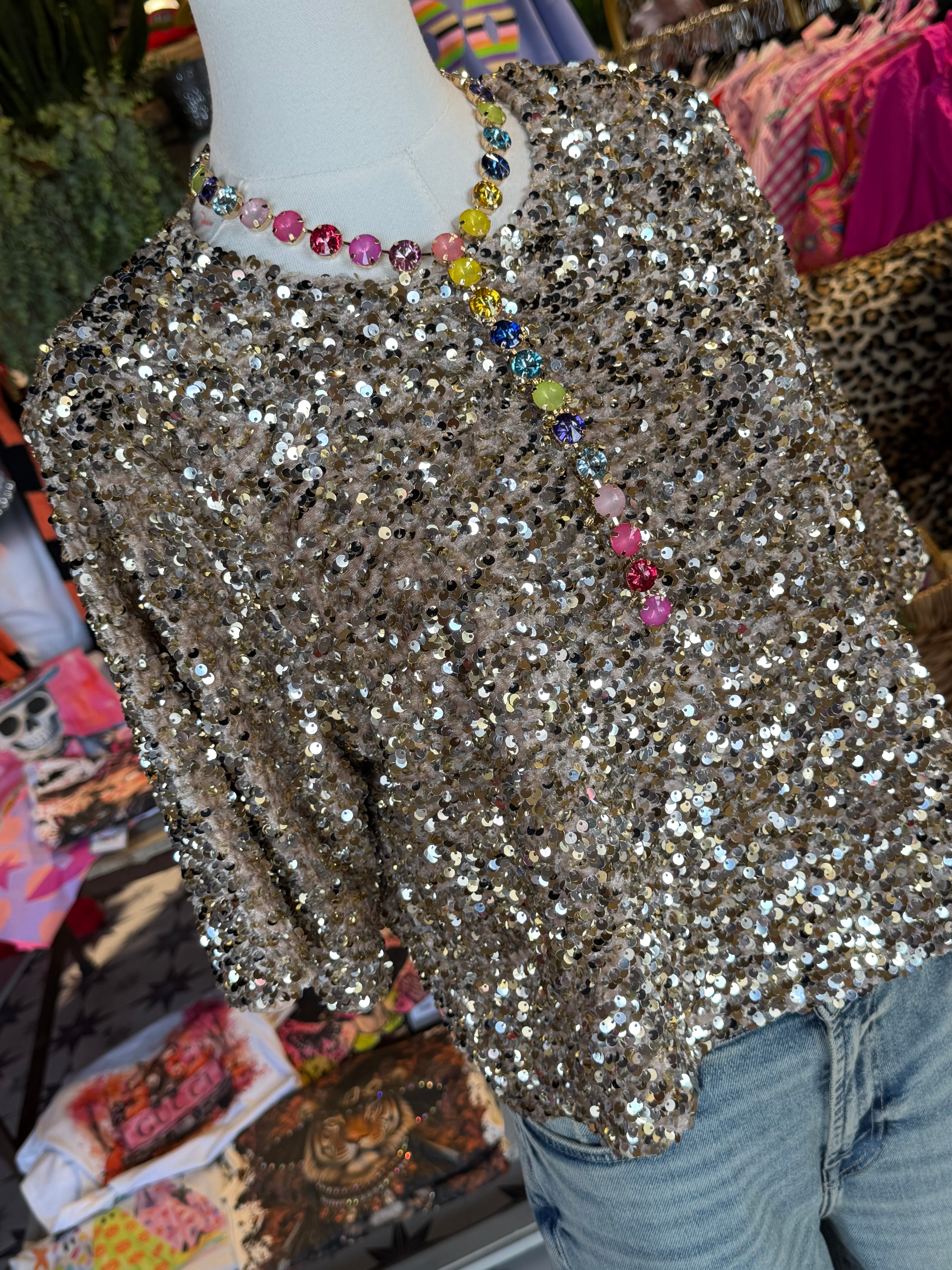 Champagne & Sequins Top