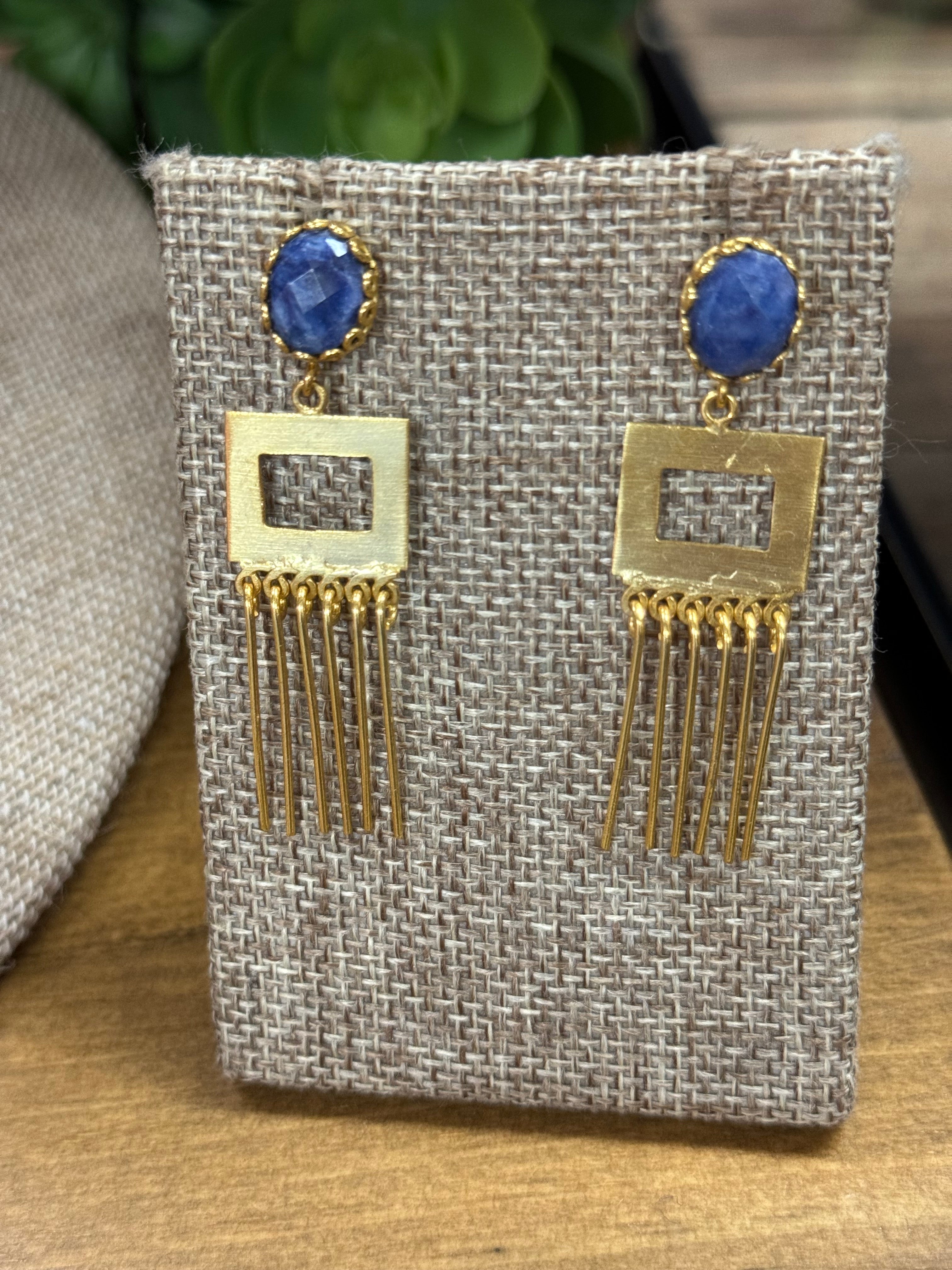 Sapphire & Gold Earrings