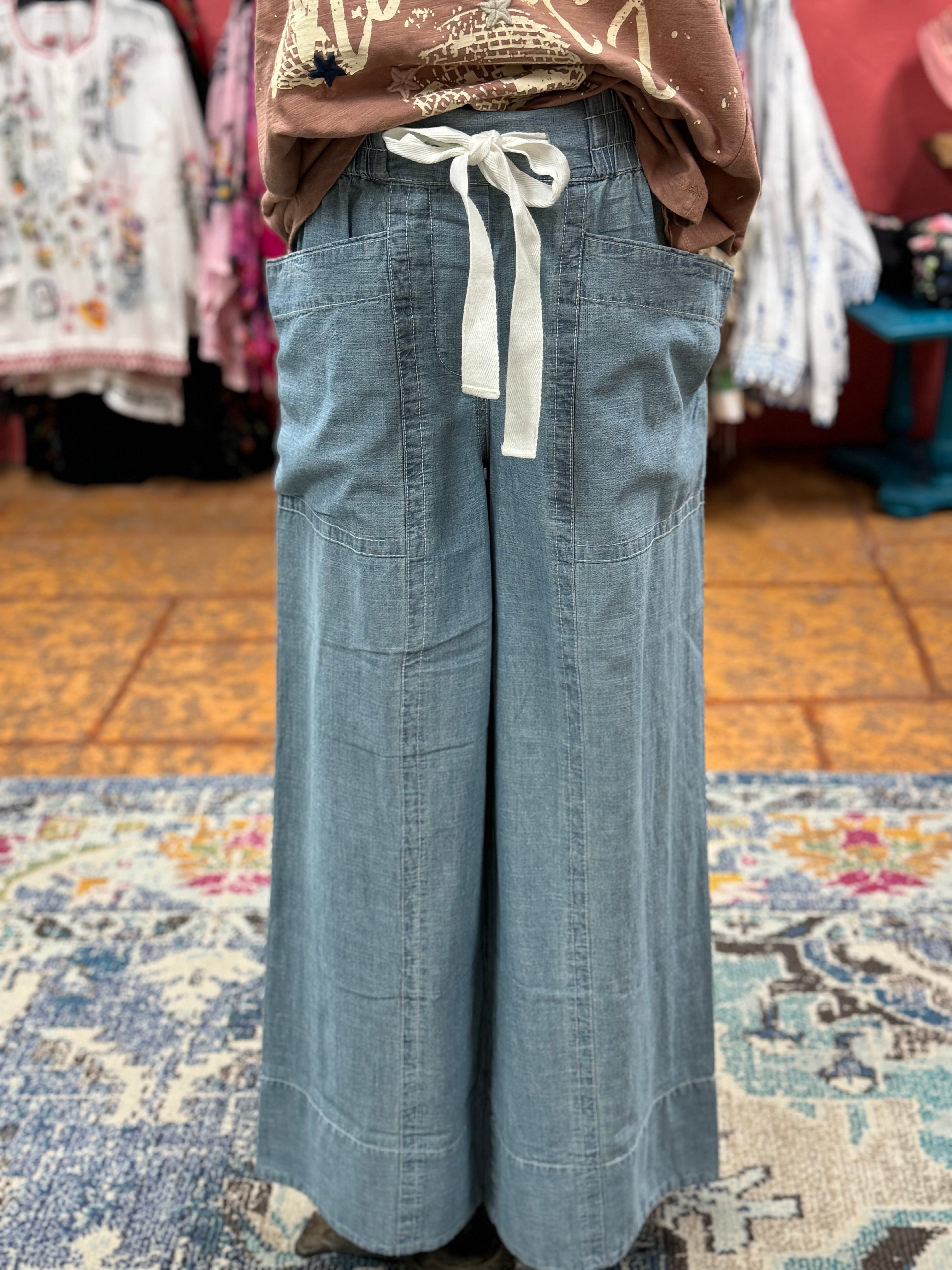 Chambray Pants