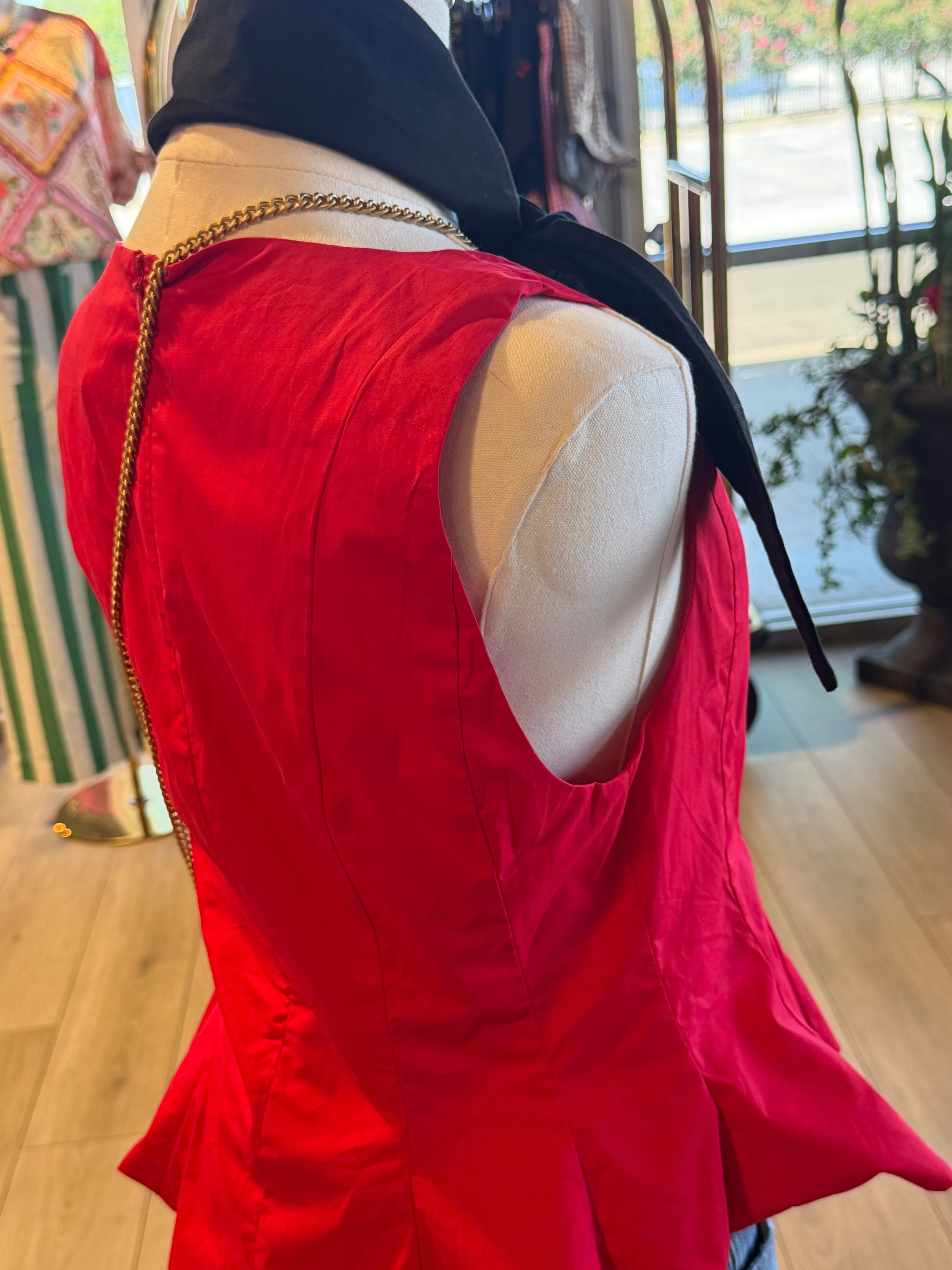 Sleeveless Peplum Top