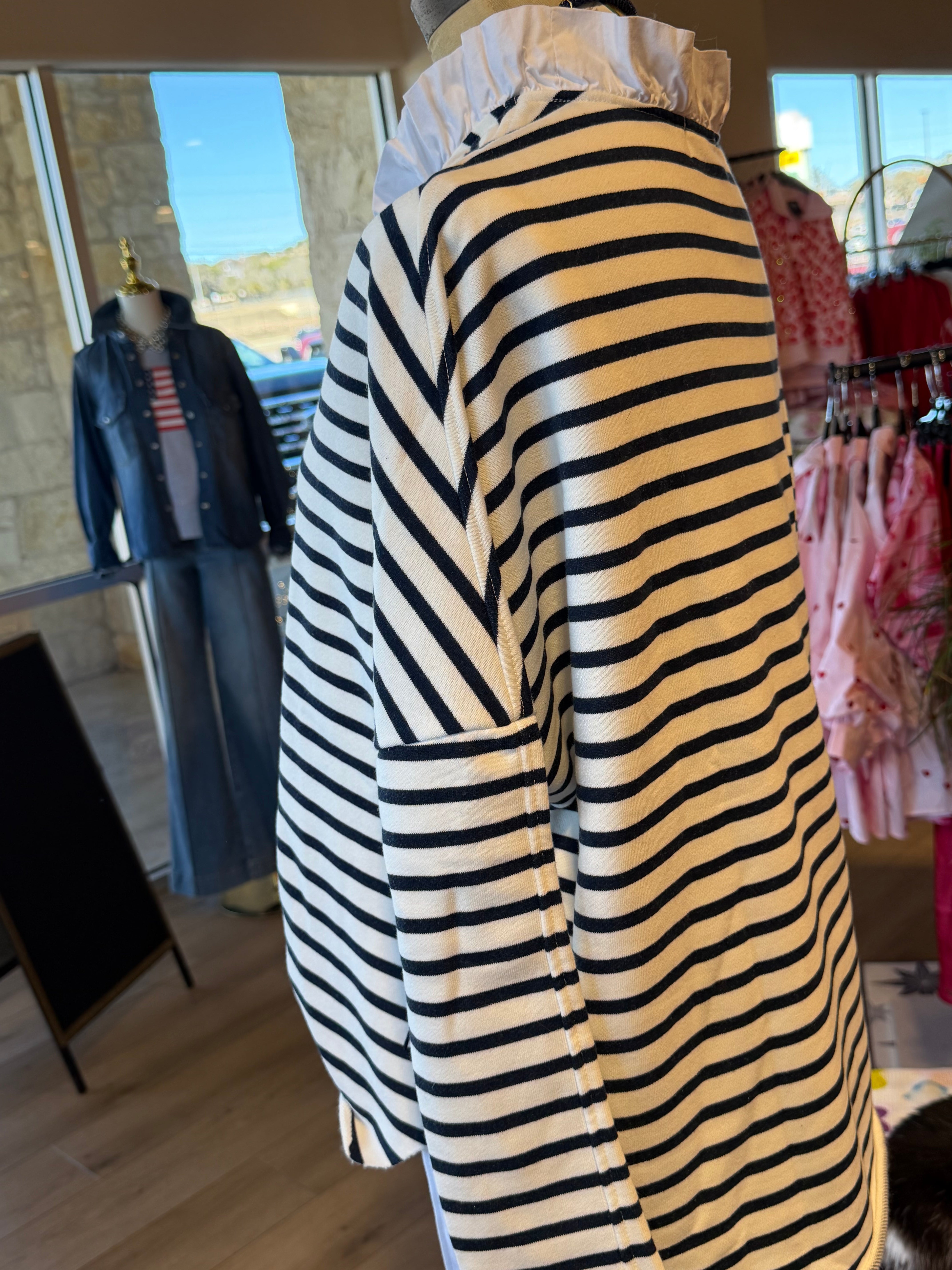 Frilly Stripes Sweatshirt
