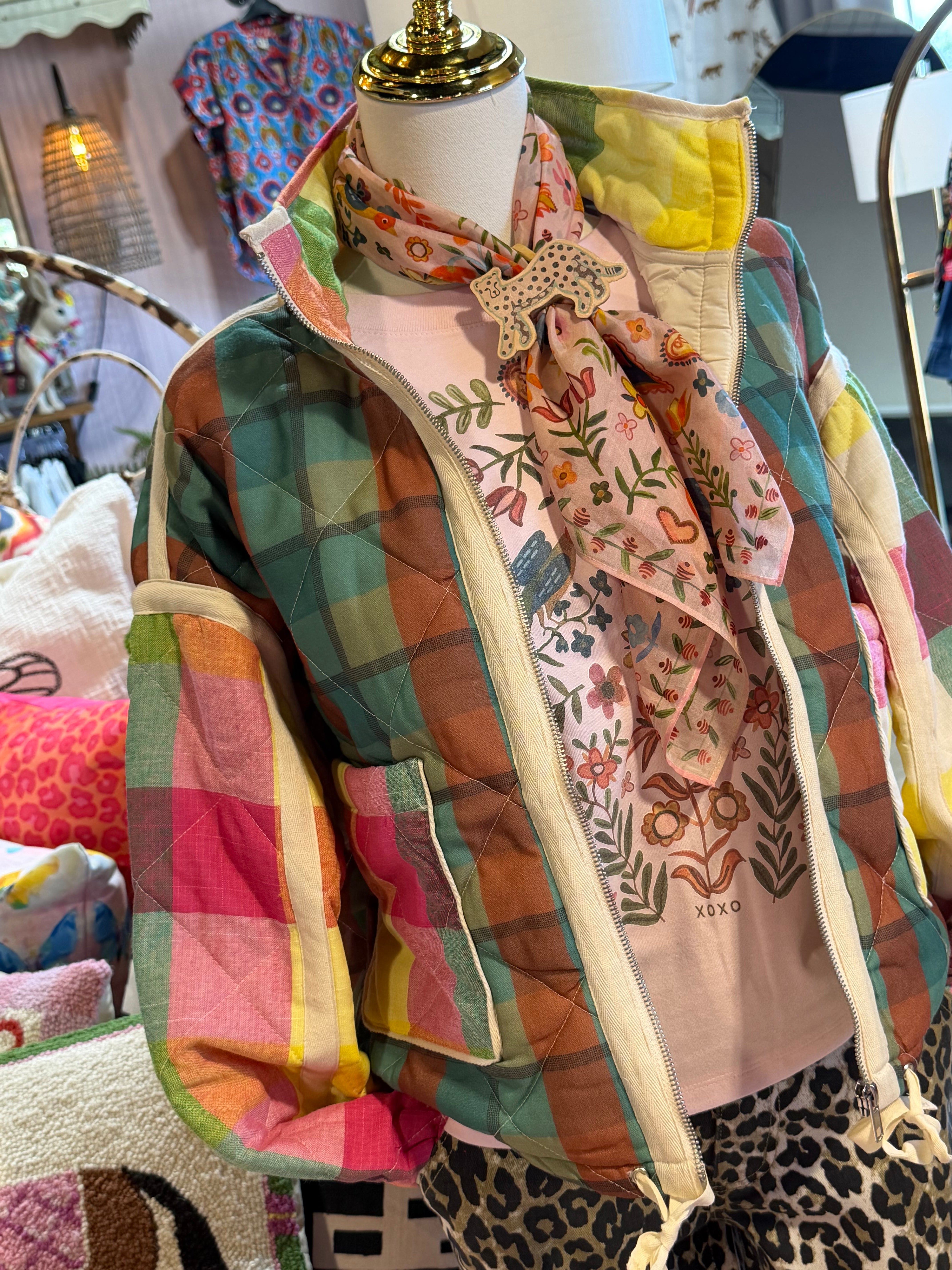 Quilted Patchwork Puffer
