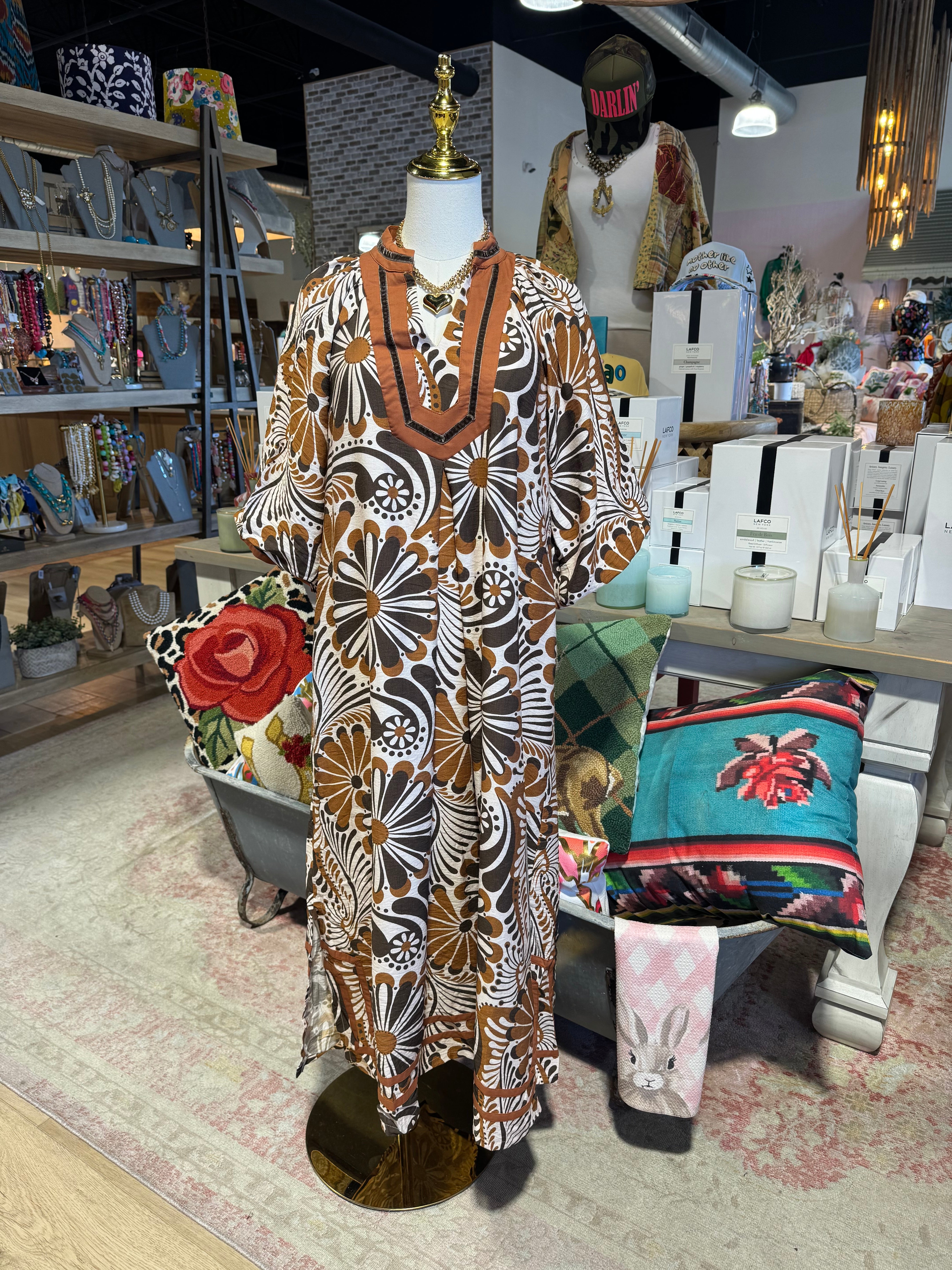 Megan Ann Print Midi Dress