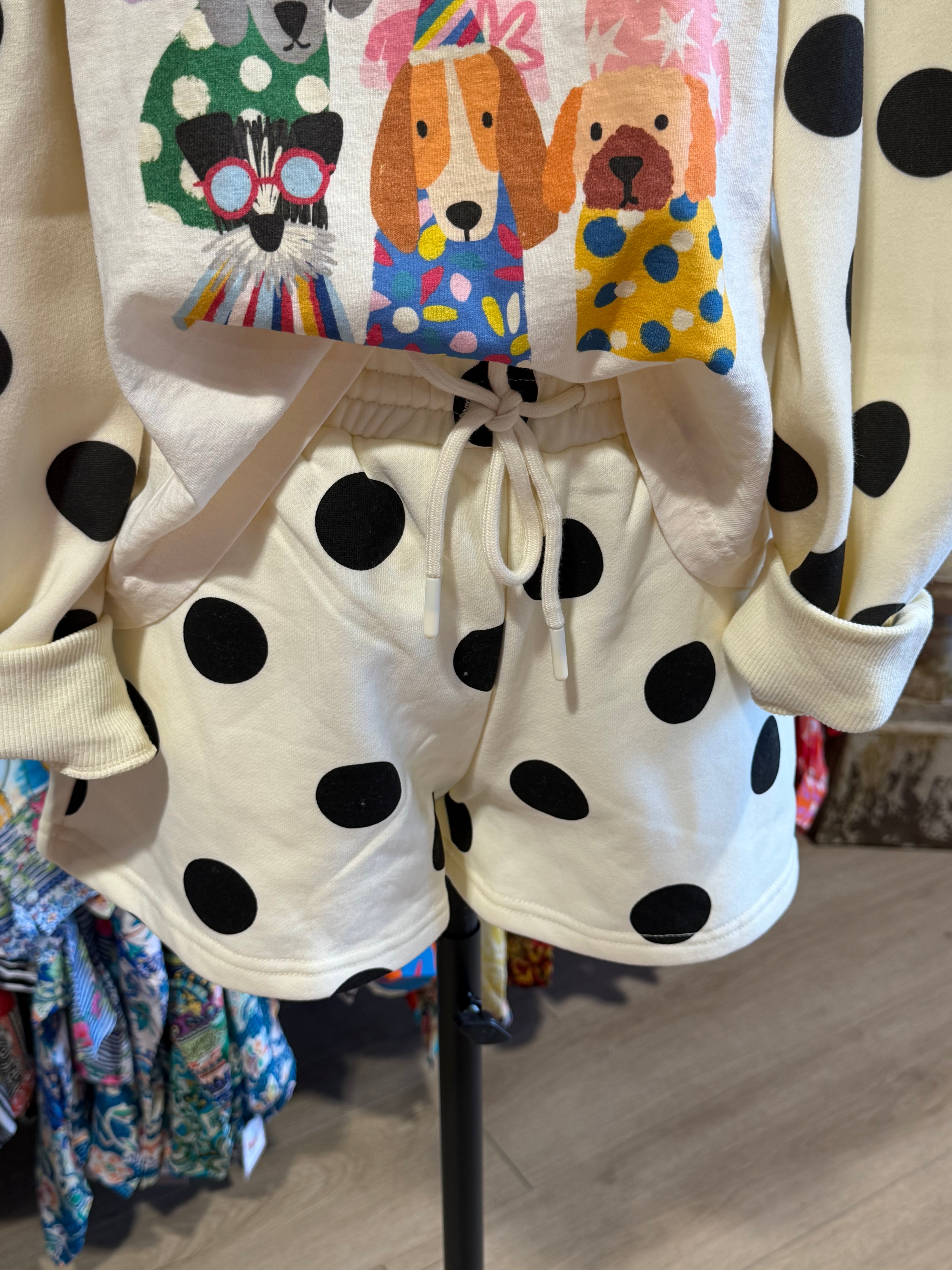 Polka Dot Shorts- B&W