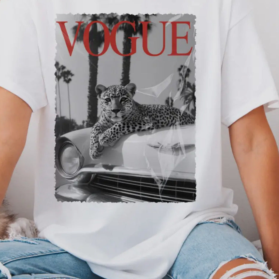 Fashion Vogue Leopard Tee***