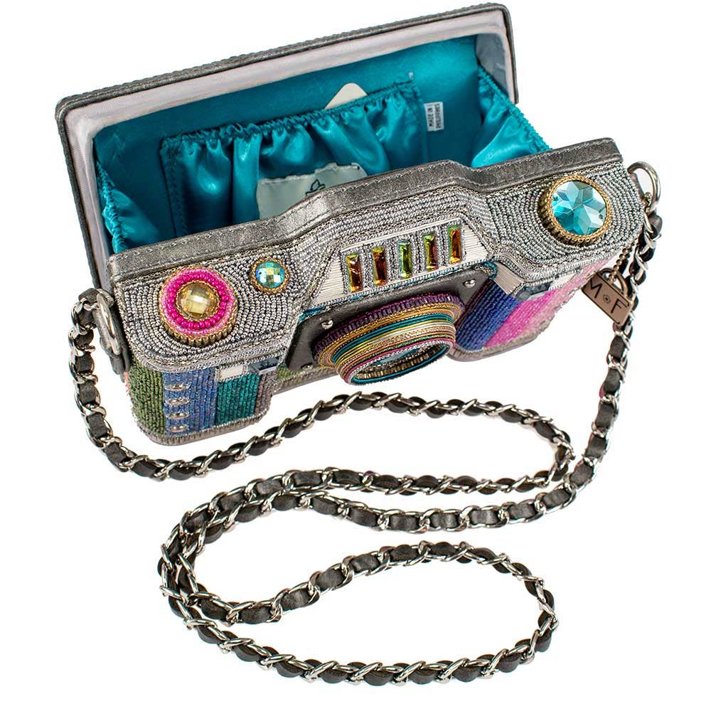 Life in Color Beaded Crossbody Camera Handbag