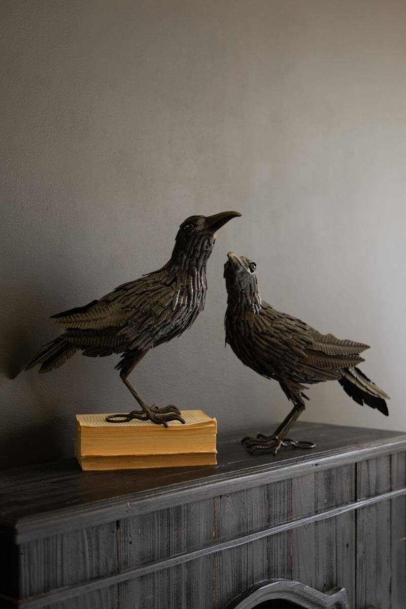 BLACK METAL HALLOWEEN CROWS
