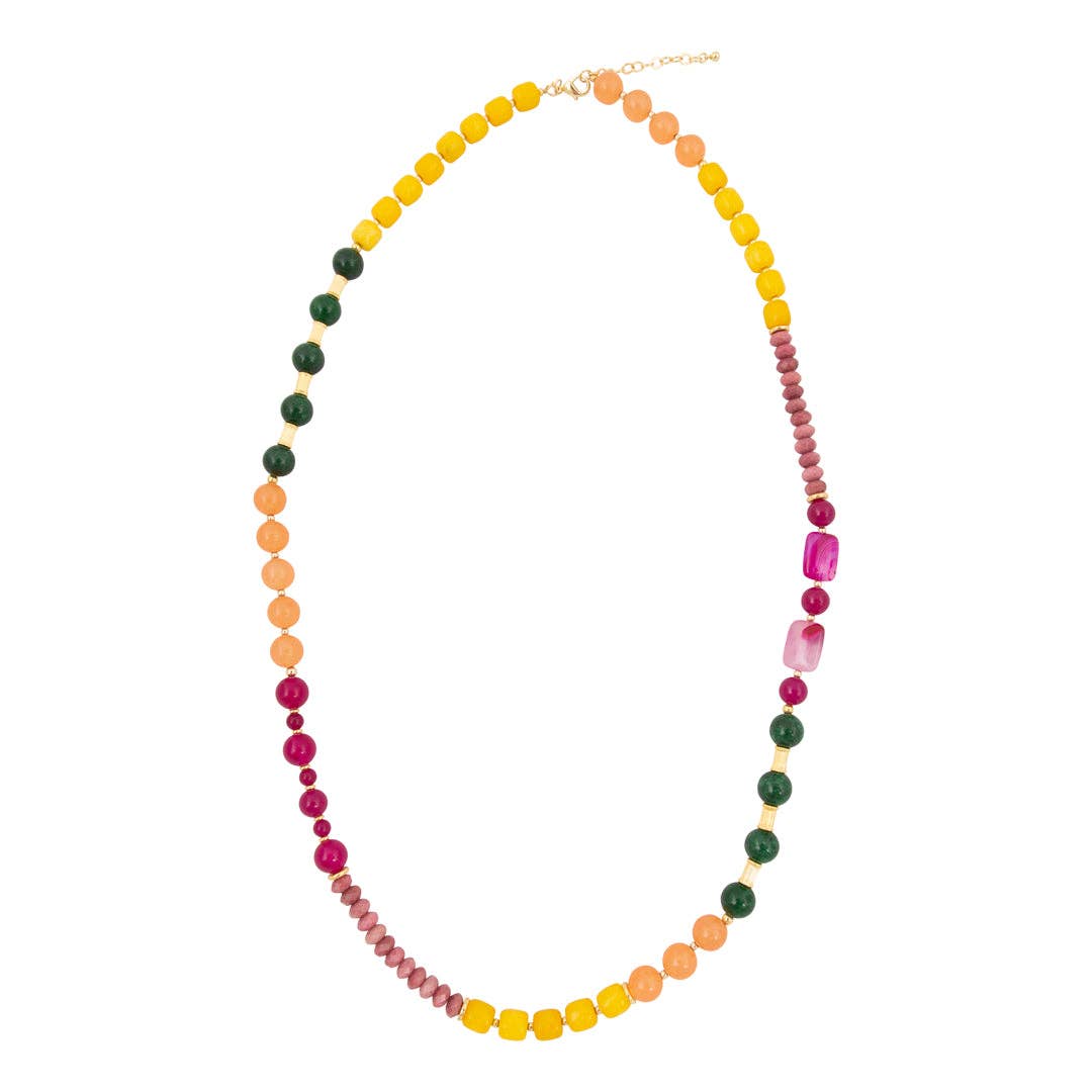 Blossom Multi-stone Long Necklace