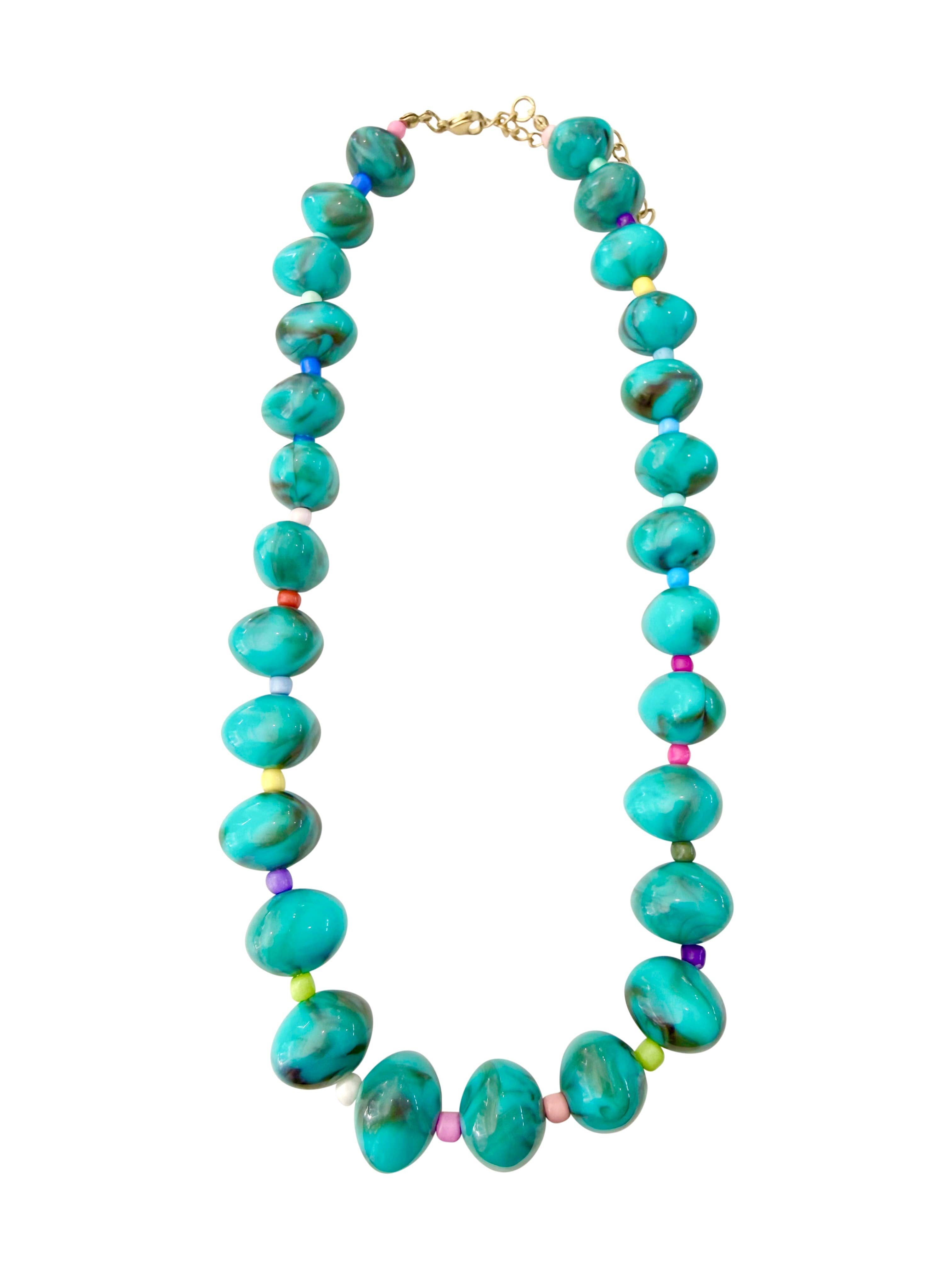 Darby Beaded Necklace - Turquoise
