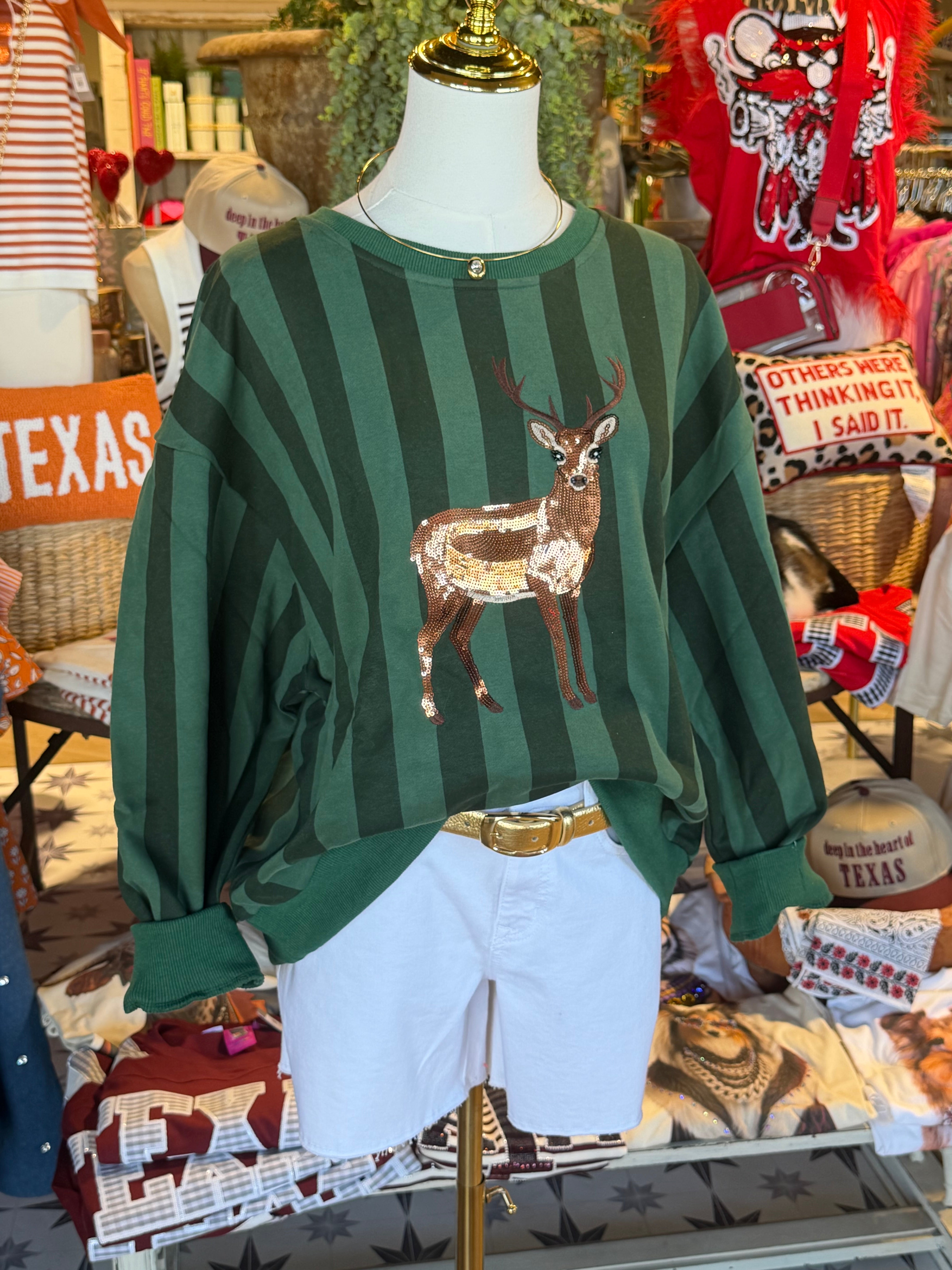 Sequin Deer Sweatshirt