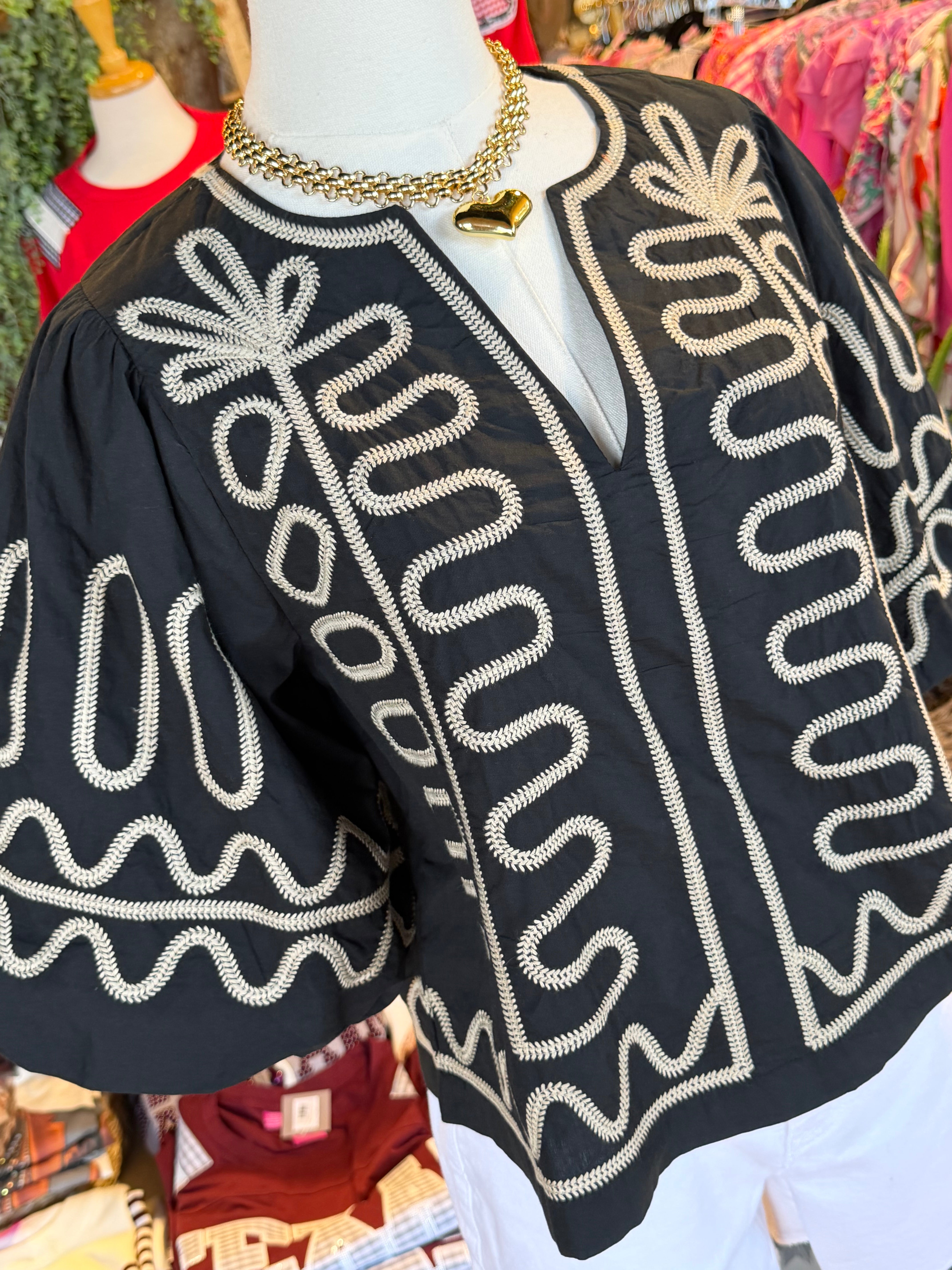 Tia Embroidery Top