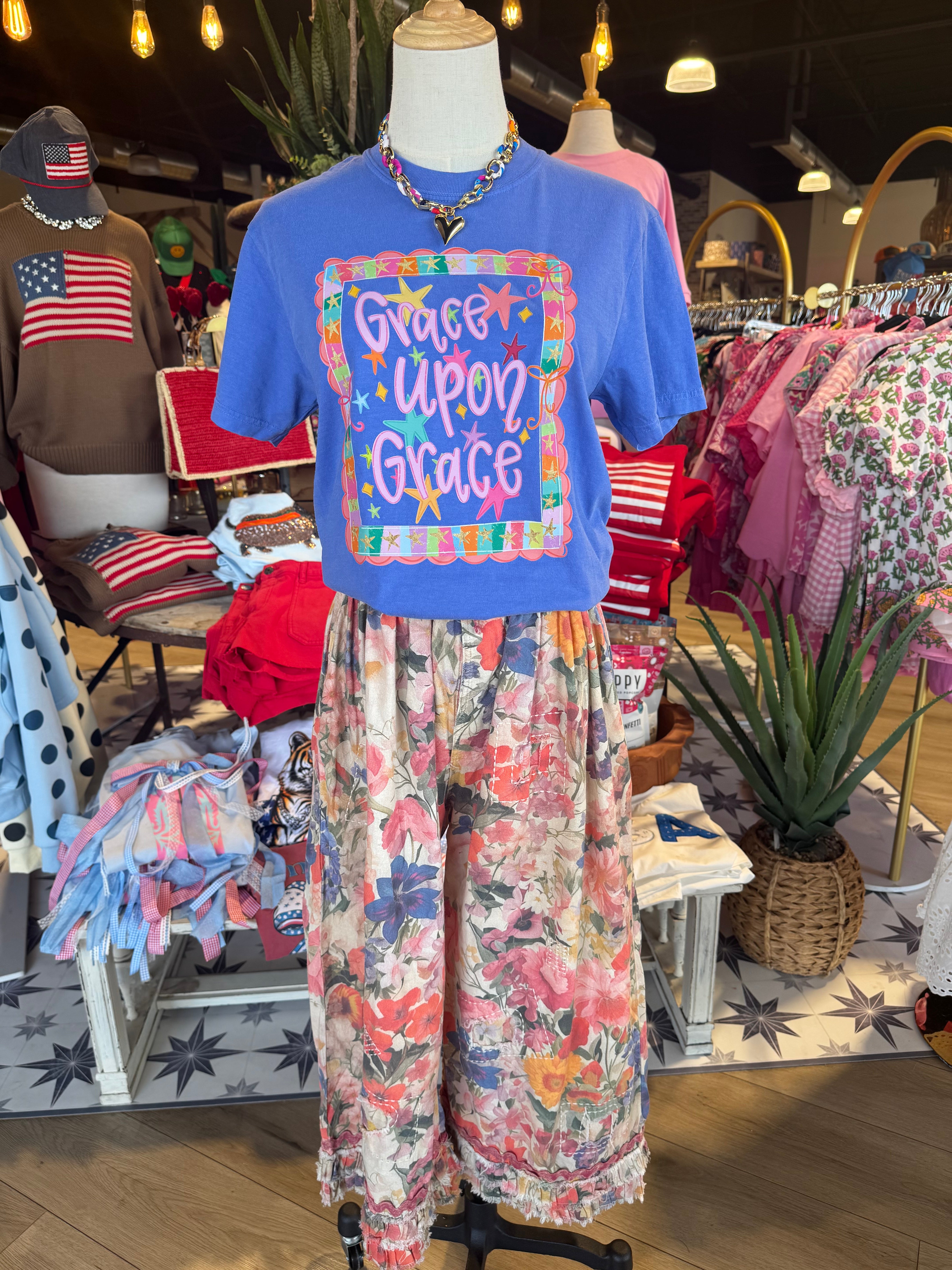 Grace Upon Grace Tee (Flo Blue)
