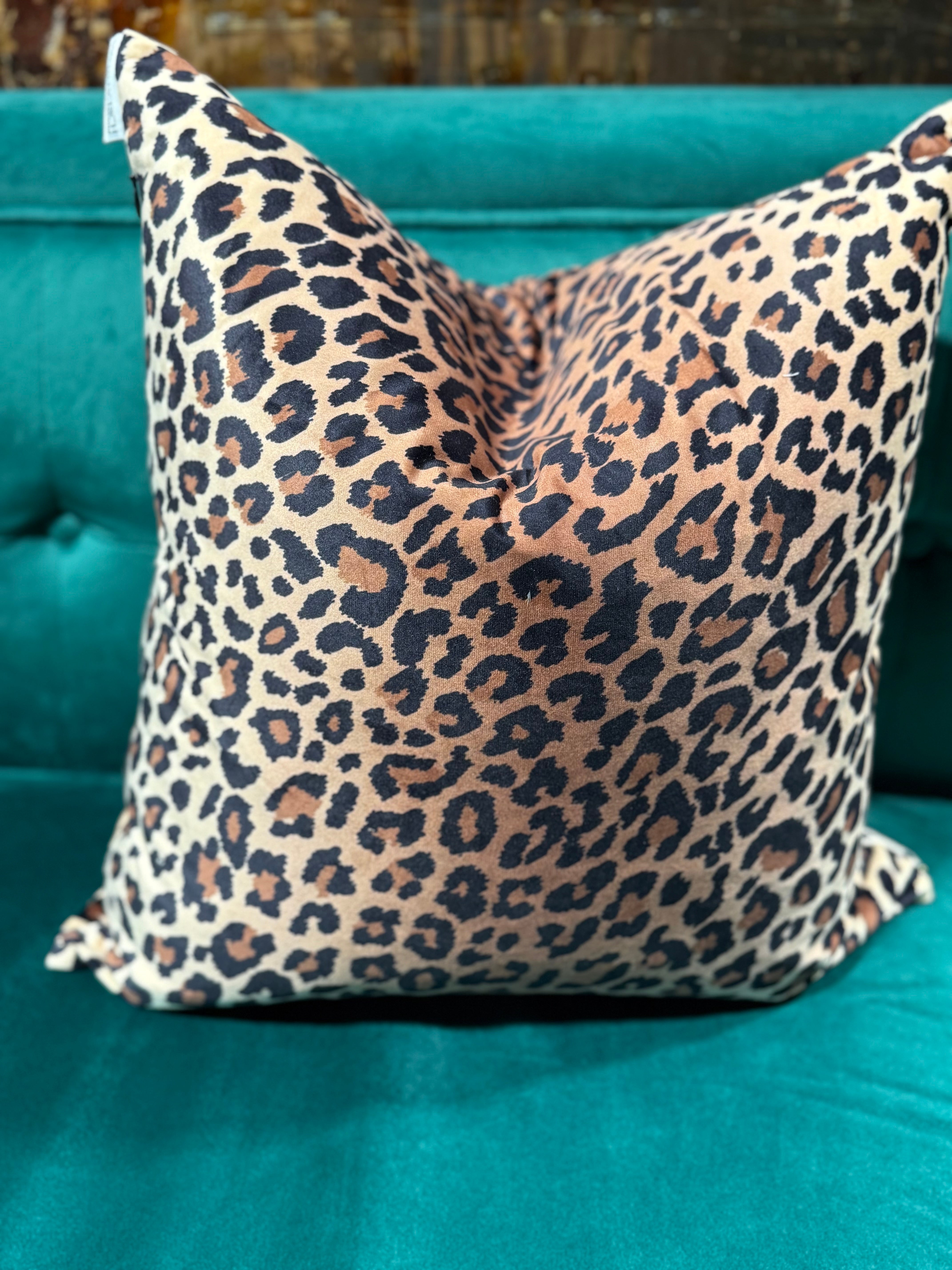 Leopard Velvet Pillow- 2 Sizes