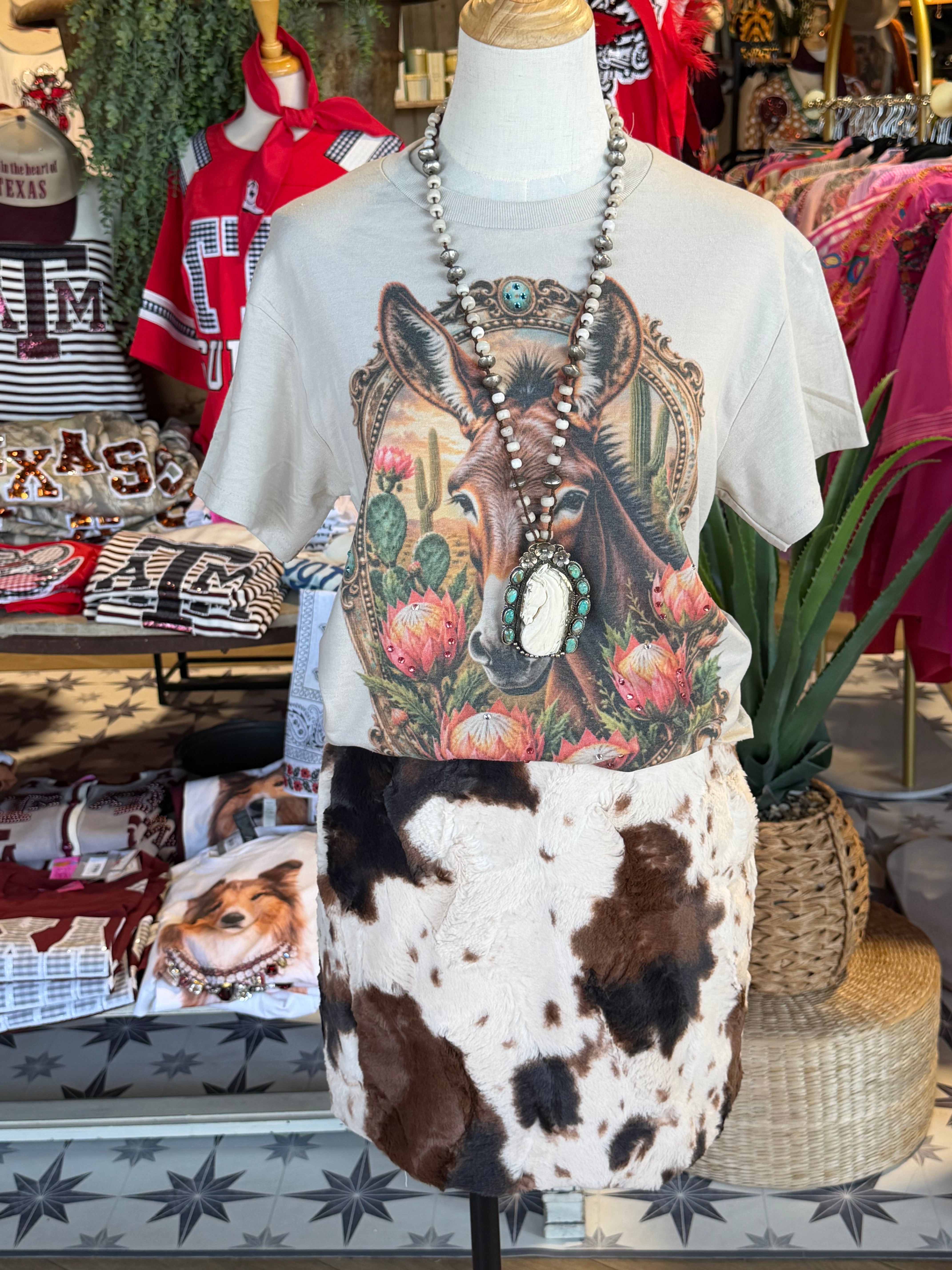 Cow Print Skirt