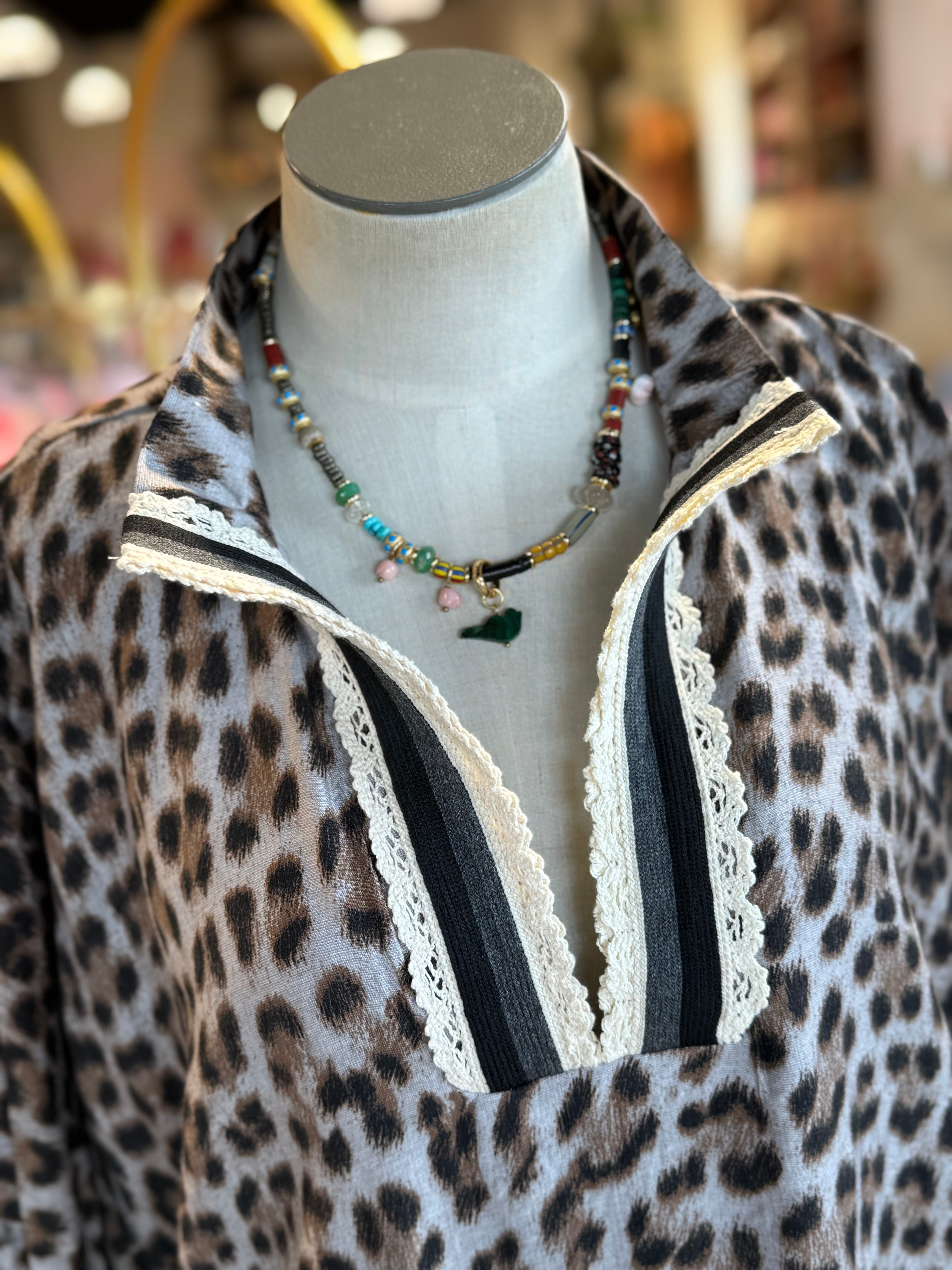 Tracey Leopard Maxi Dress