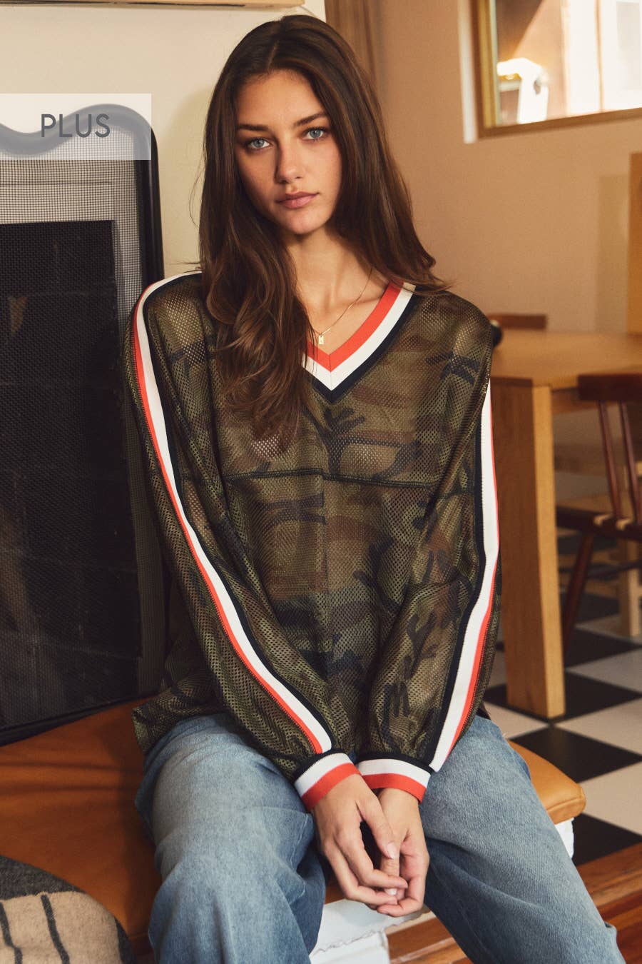 Camouflage Mesh Pullover