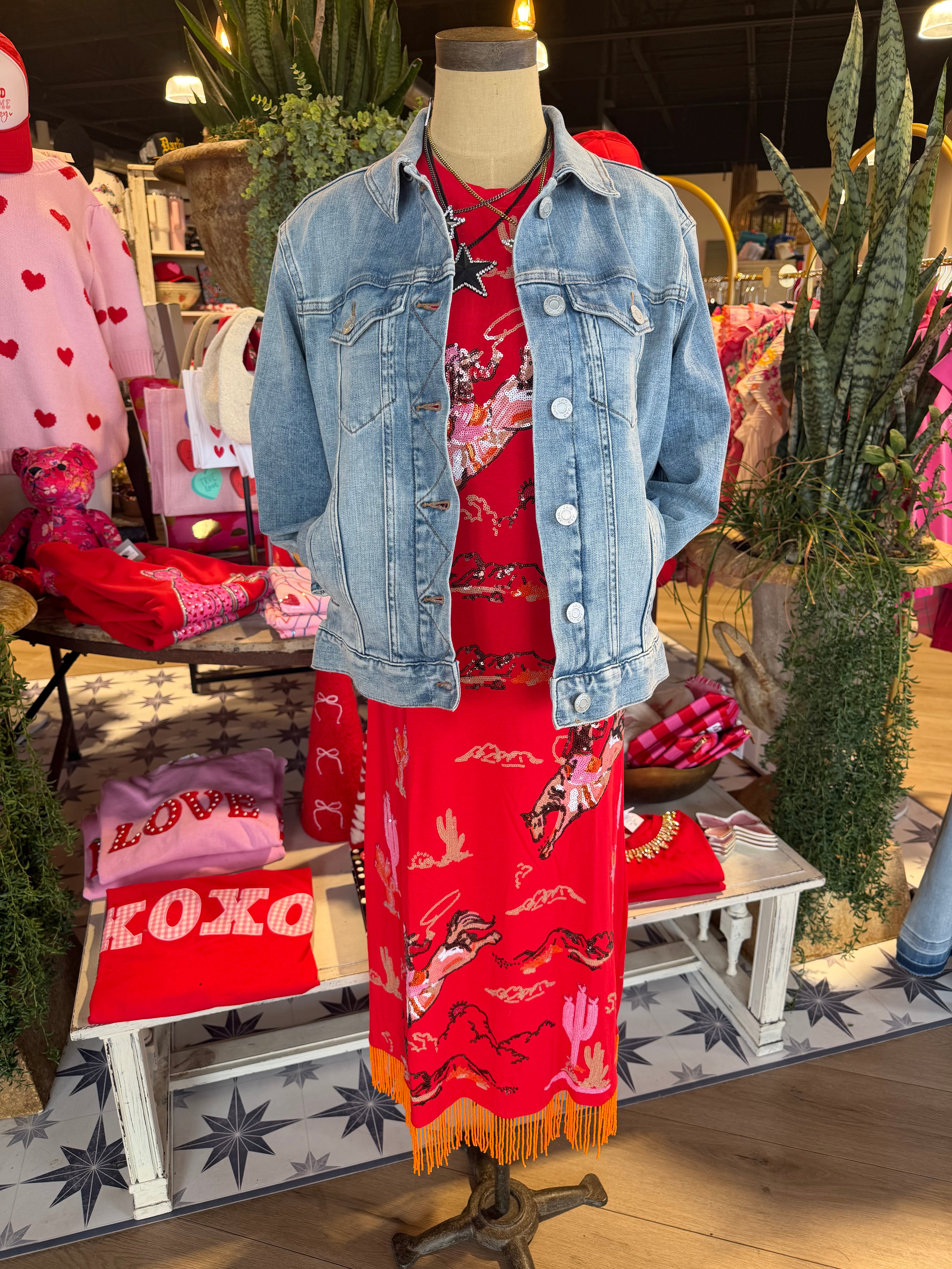 Bucking Cowgirl Fringe Dress