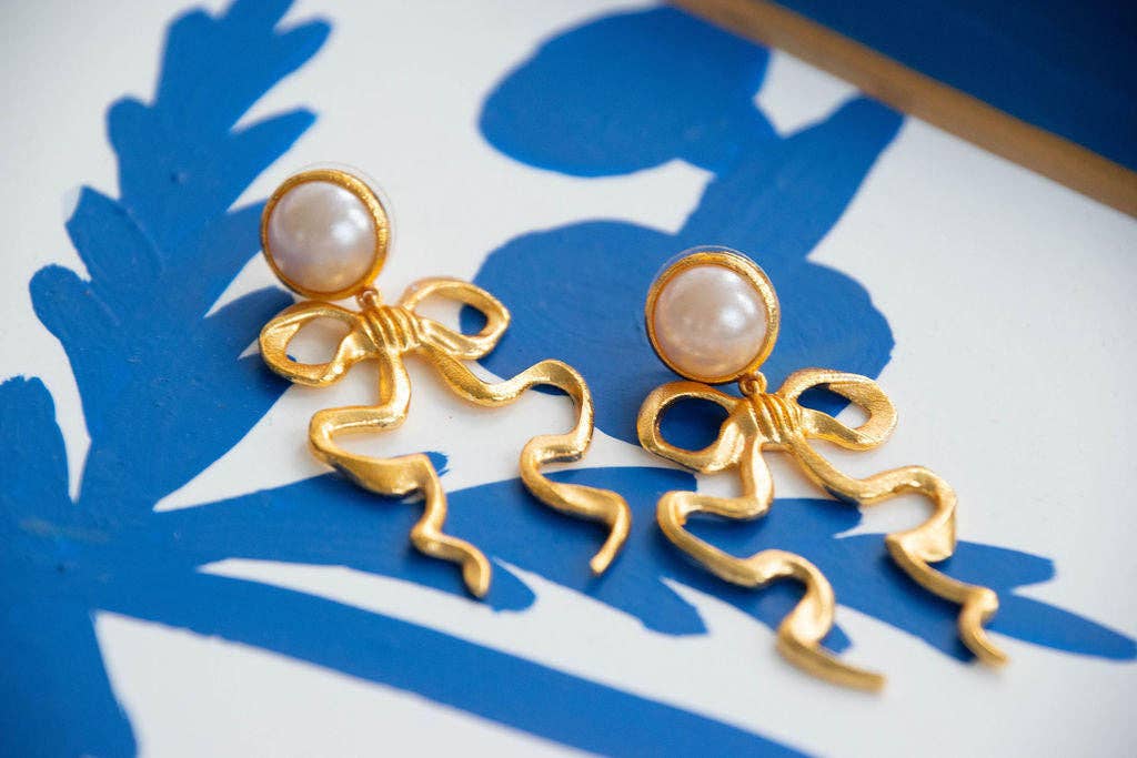 Annabelle Bow Earring - Gold