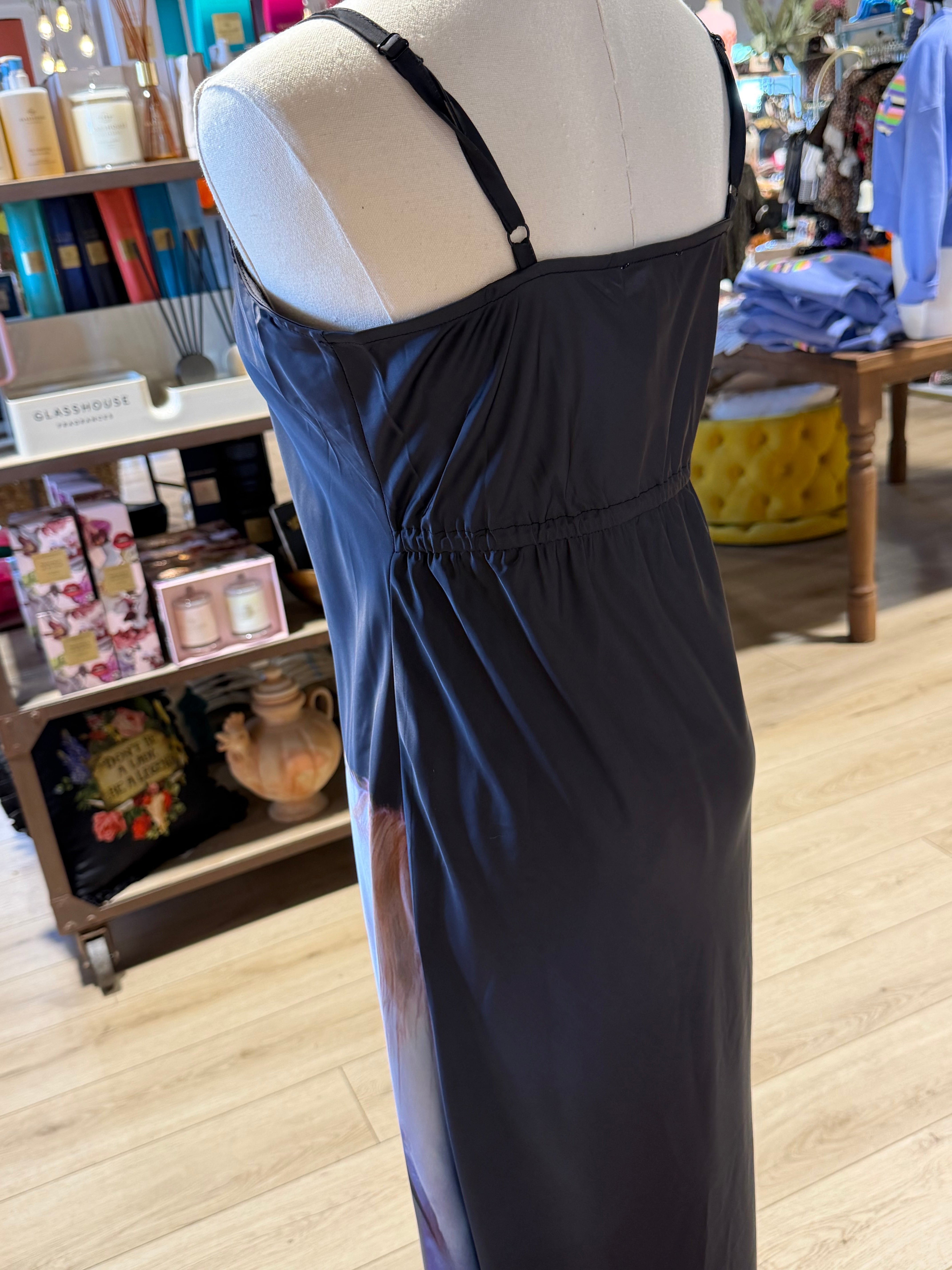 Silky Poly Long Horse Dress
