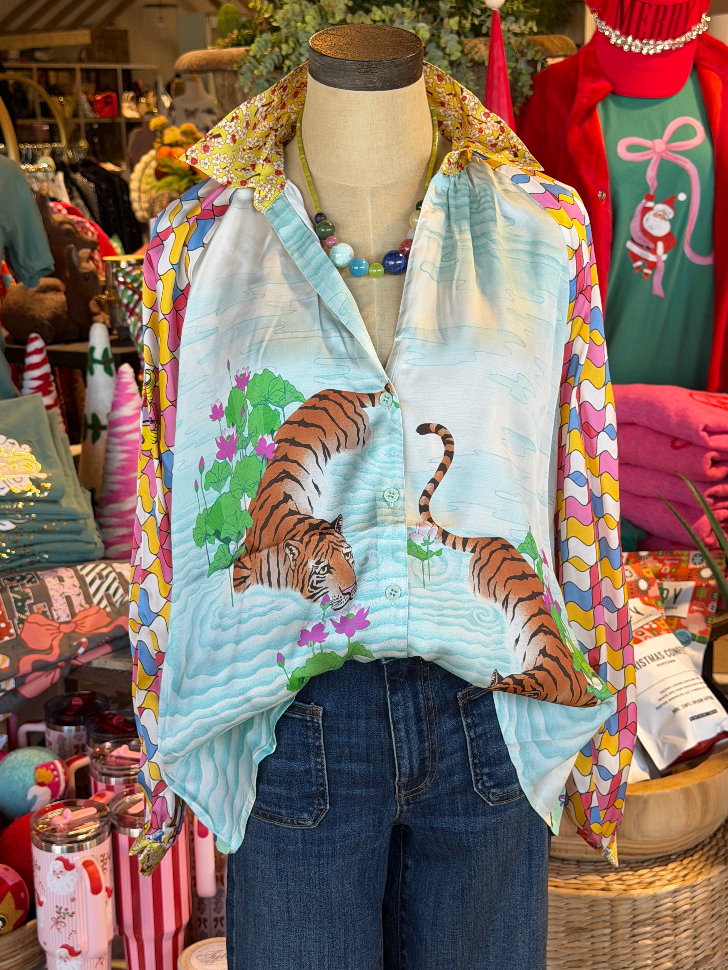 Adriana Tiger Blouse