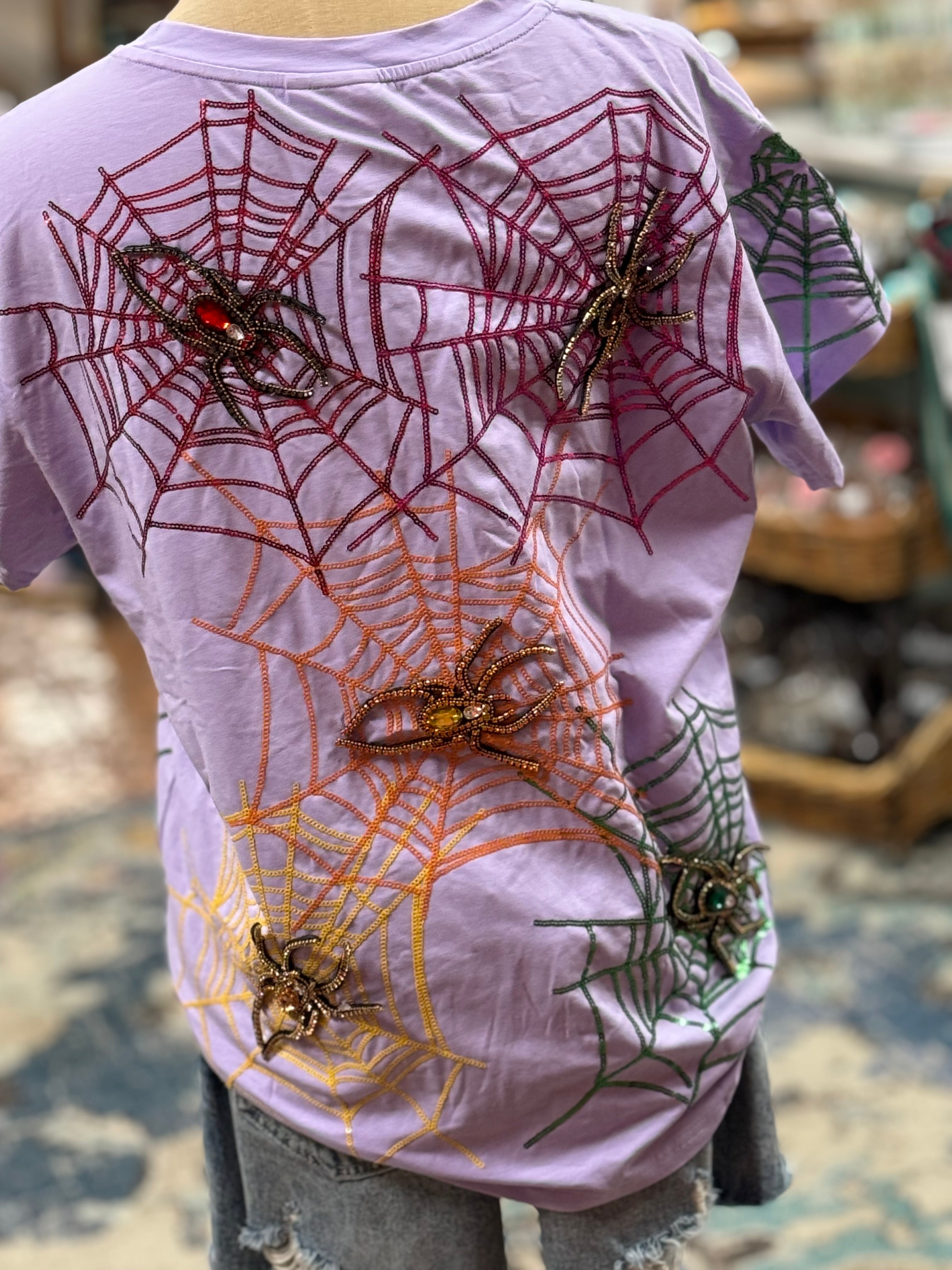 Bejeweled Spider Tee