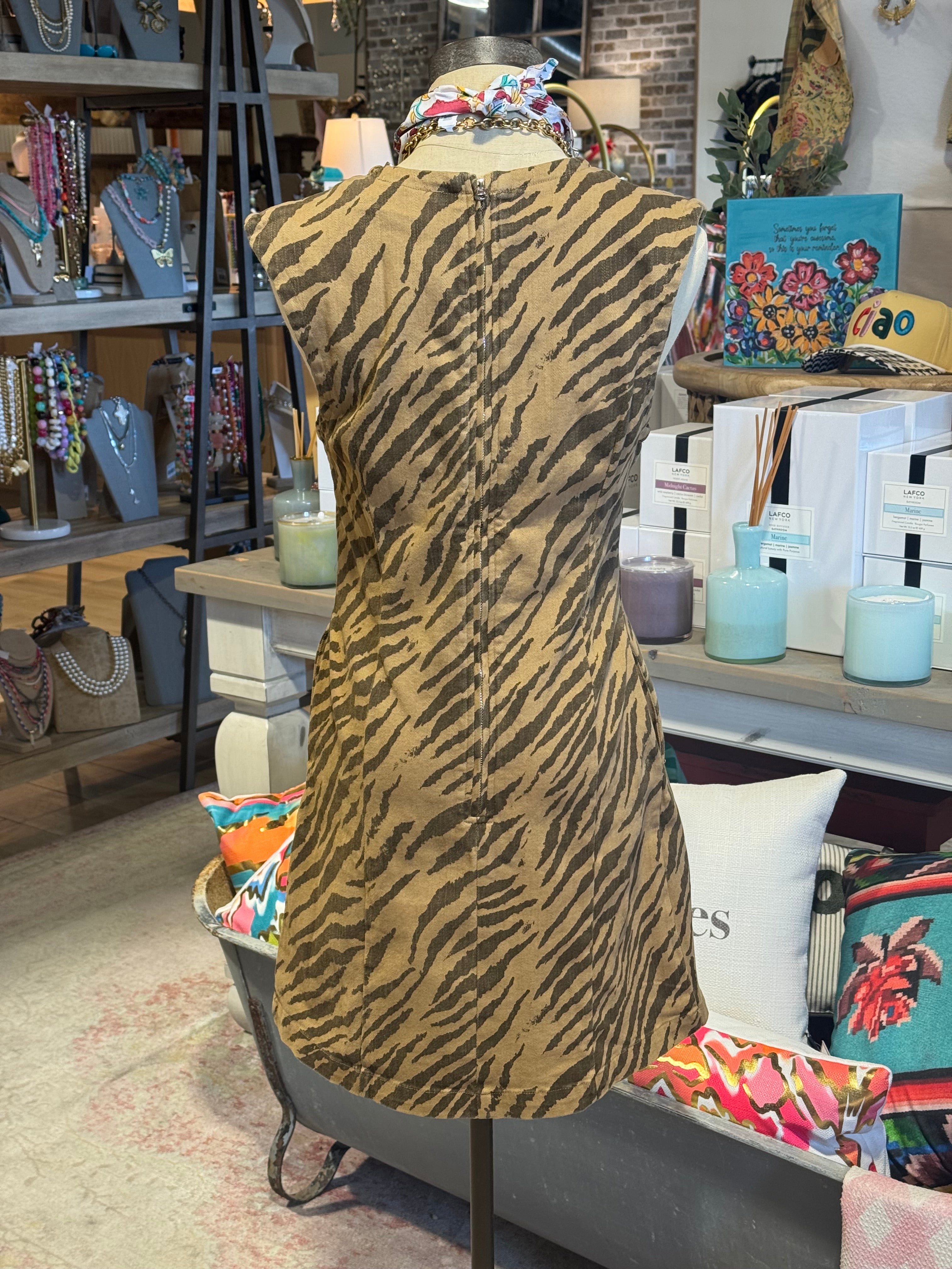 Lydia Zebra Print Dress