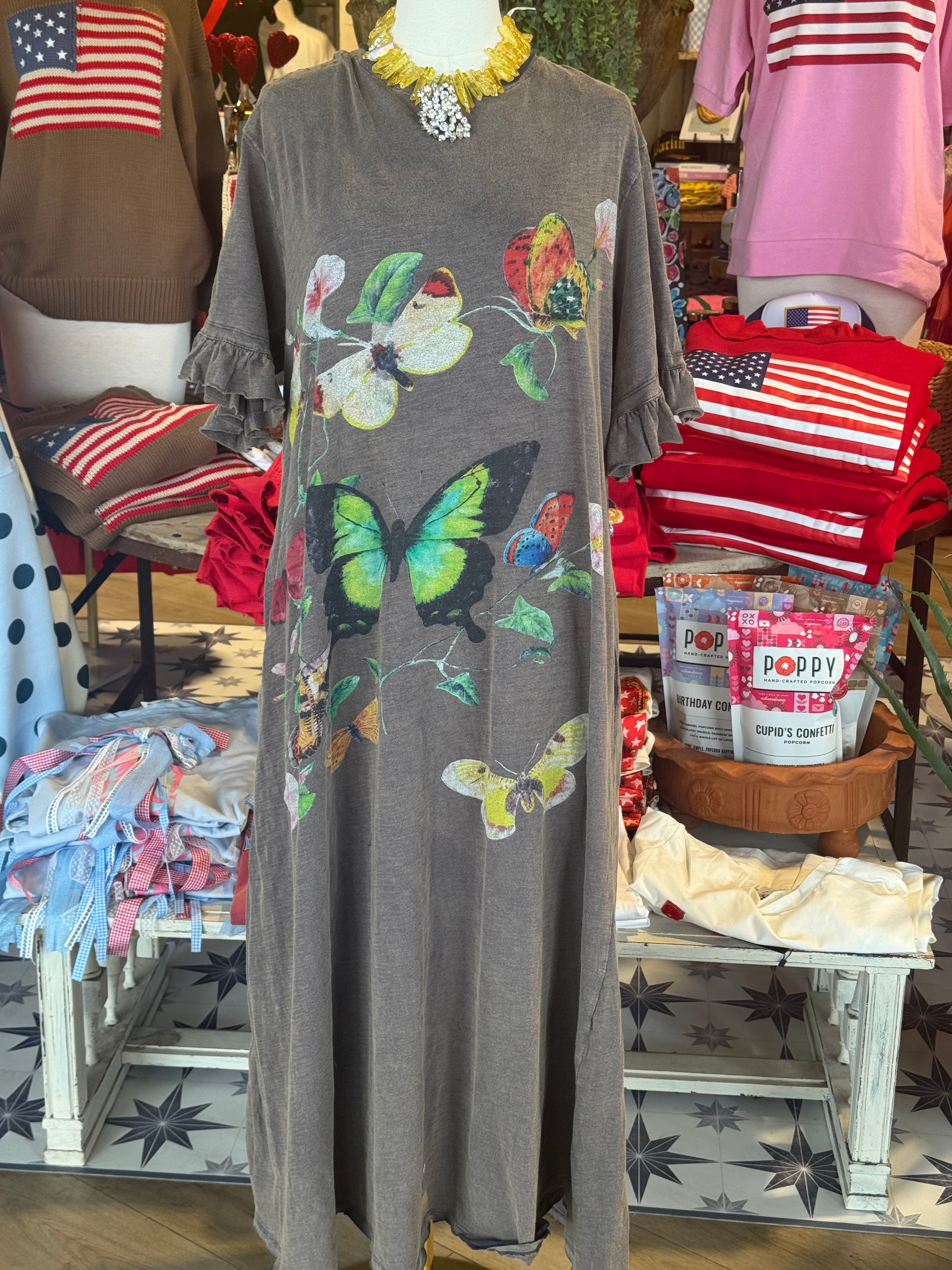 Butterfly Print Dress