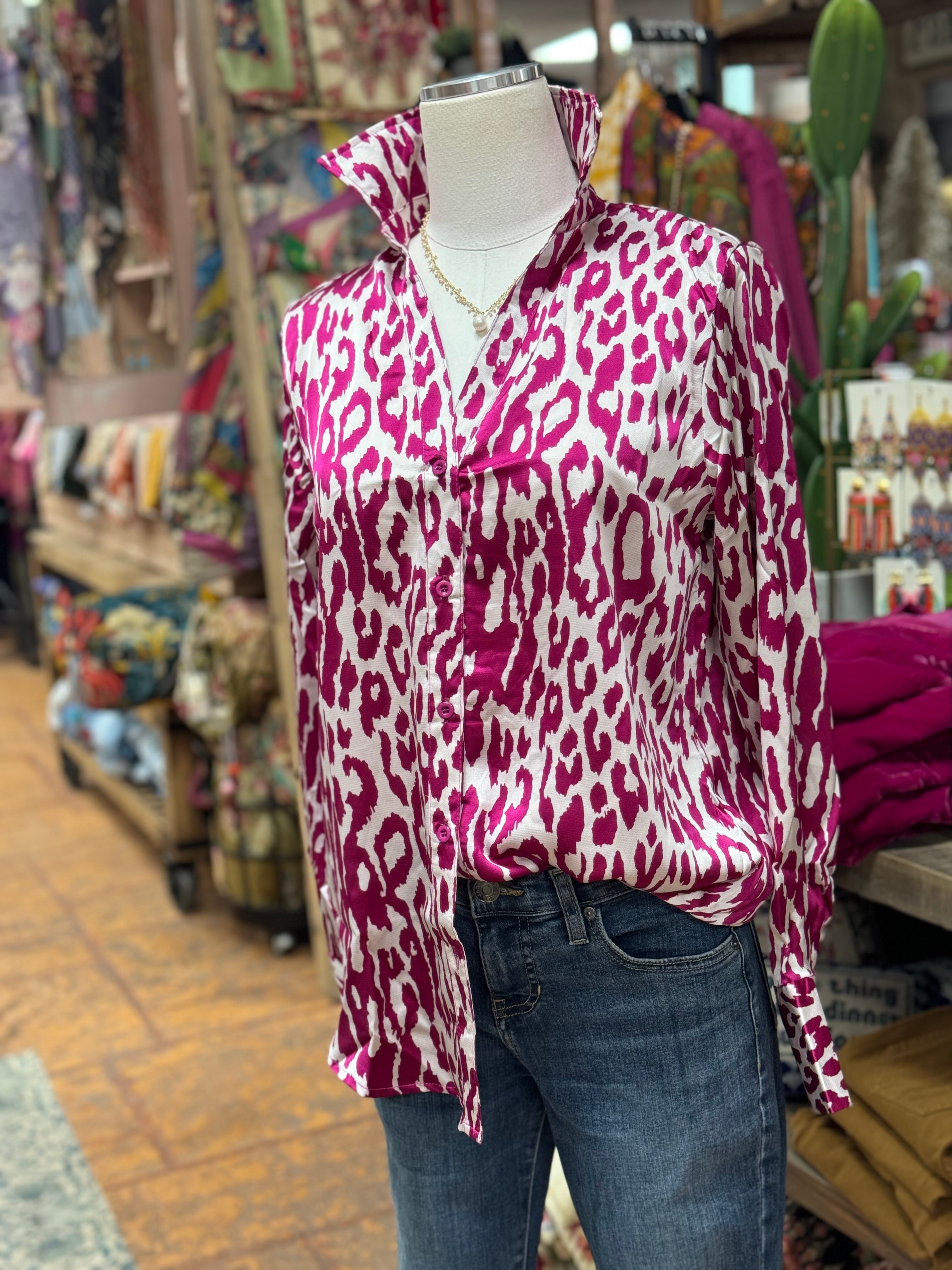 Pink Out Leopard Top