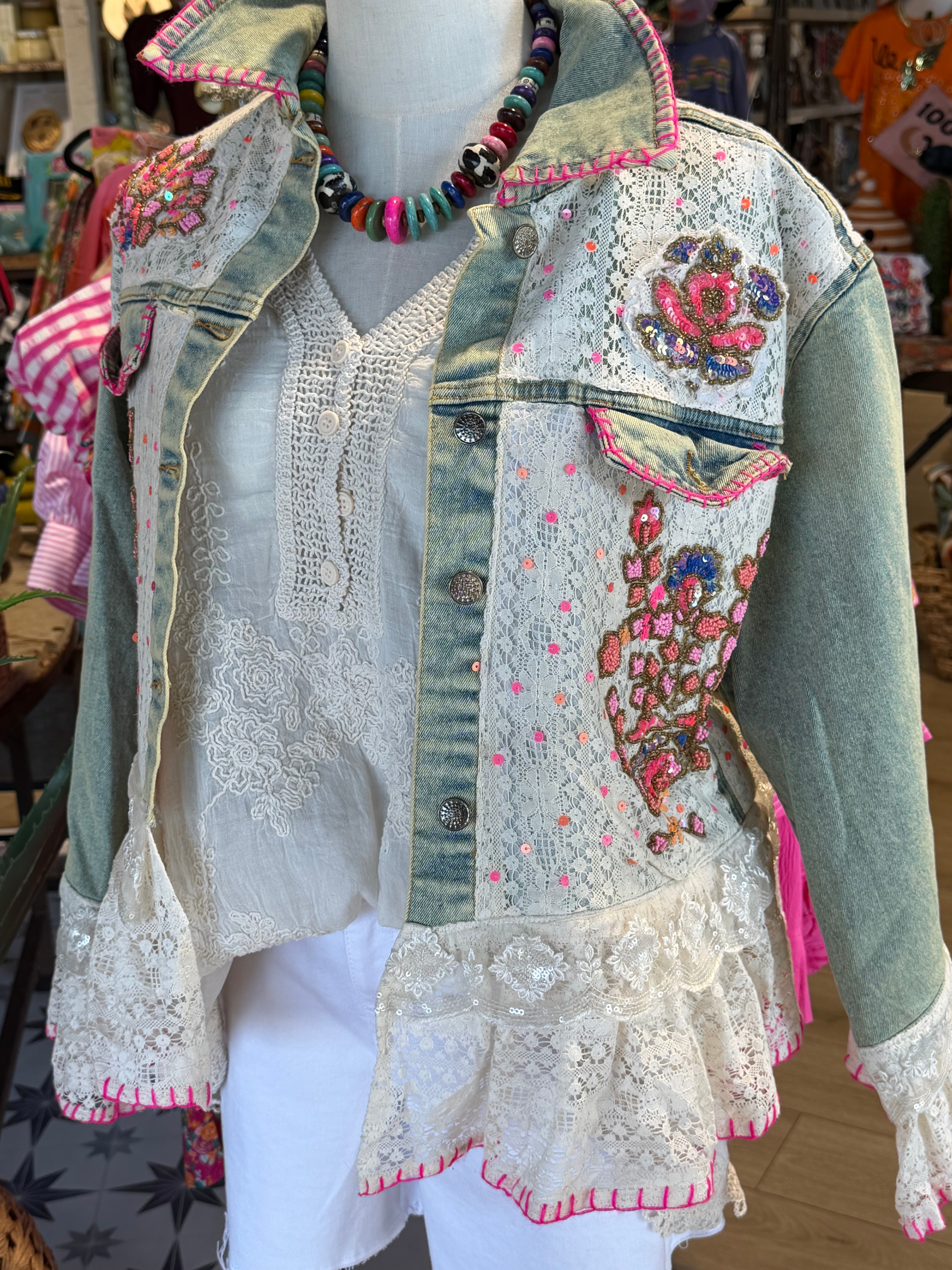 Boho Denim Jacket