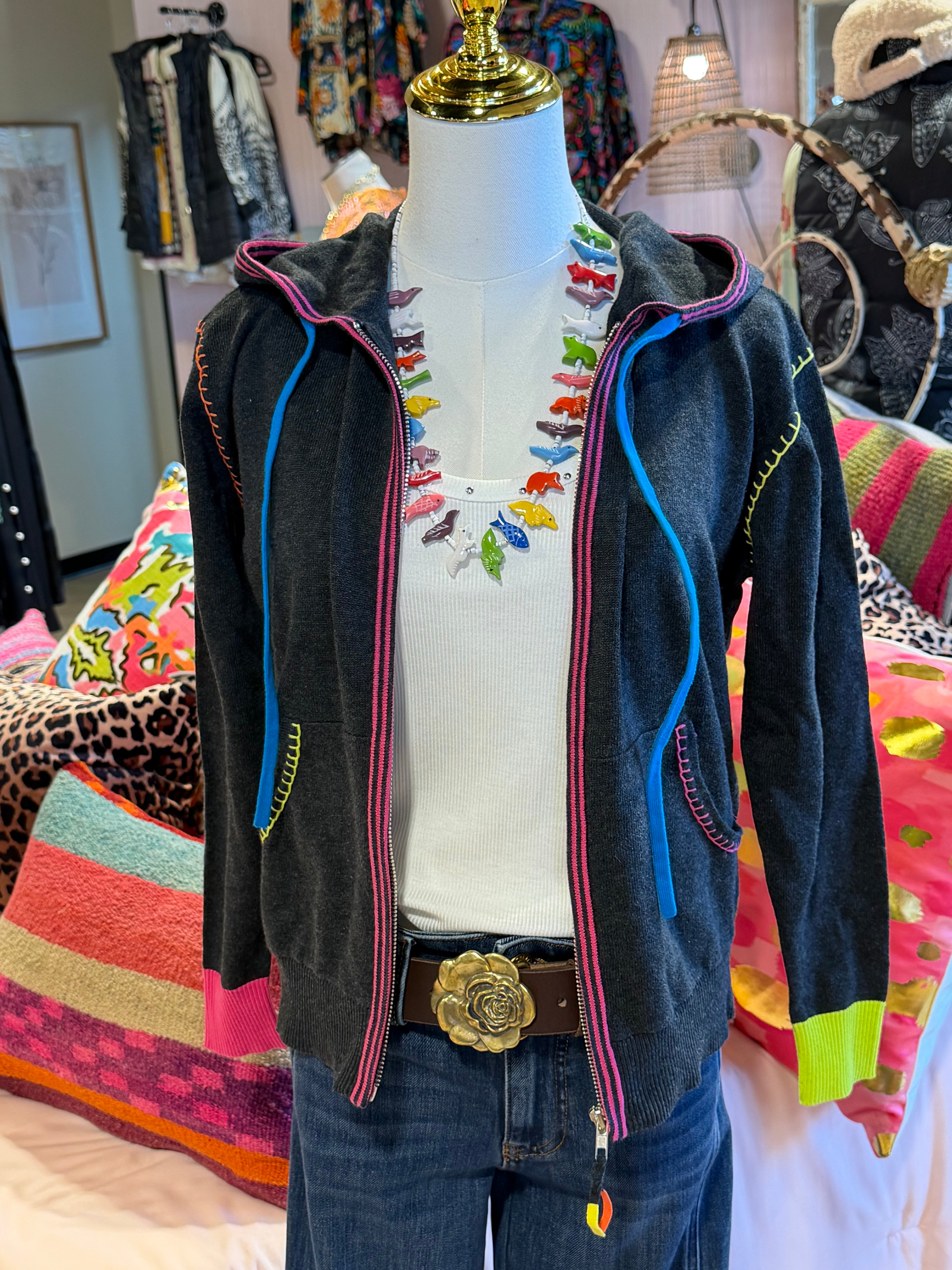 Embroidery Heart Hoodie