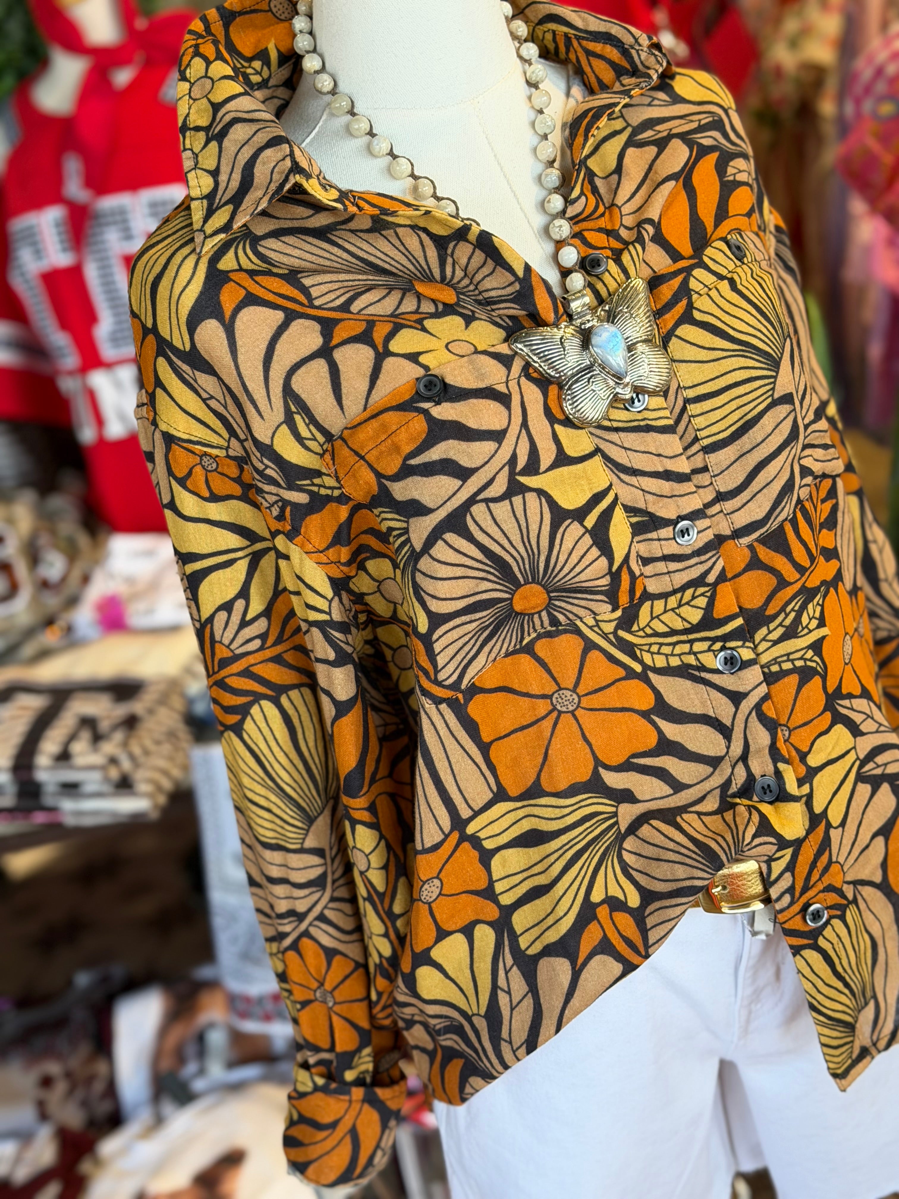 Debra Floral Campshirt
