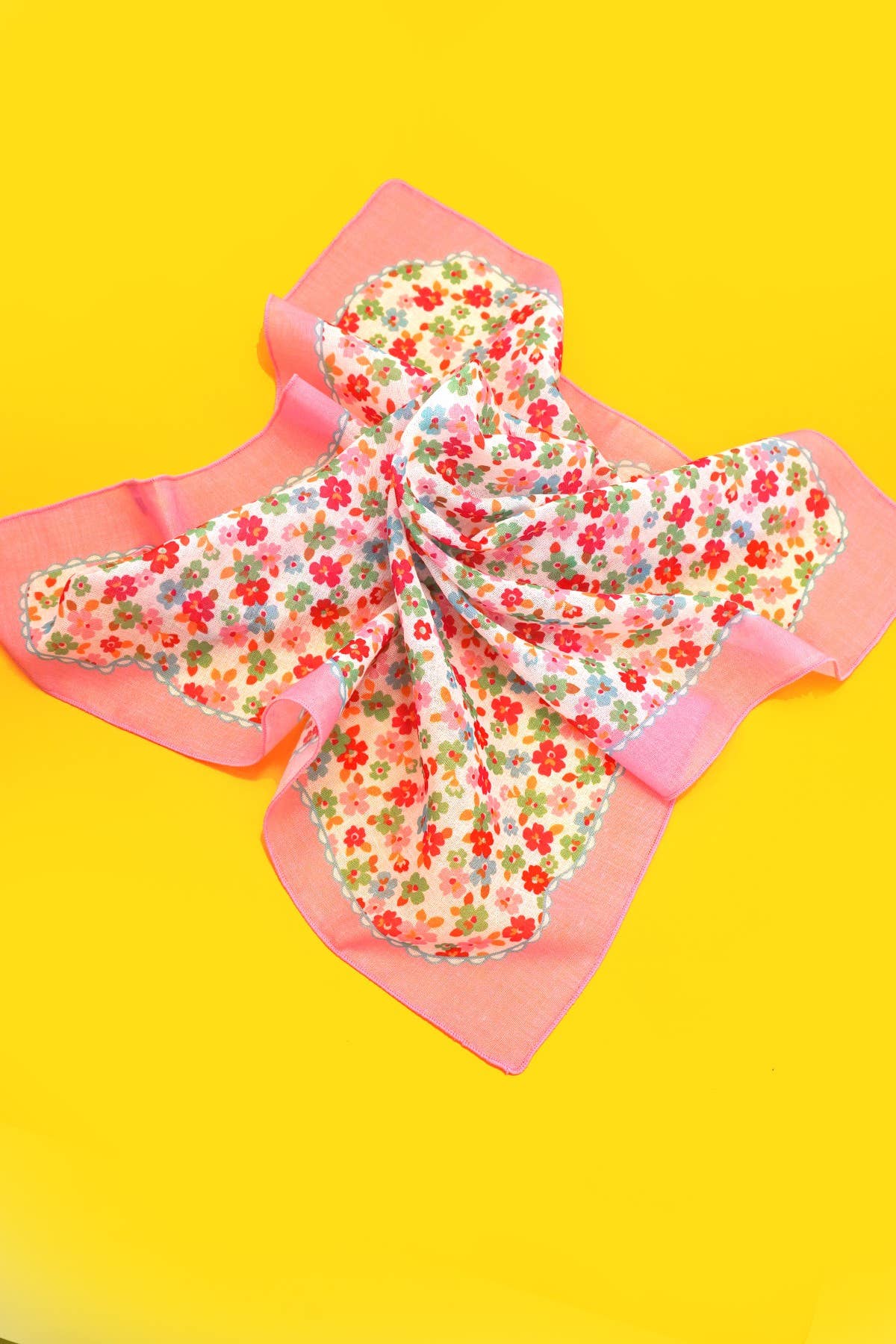 DITSY PRINT SILKY FEELING BANDANA SCARF |