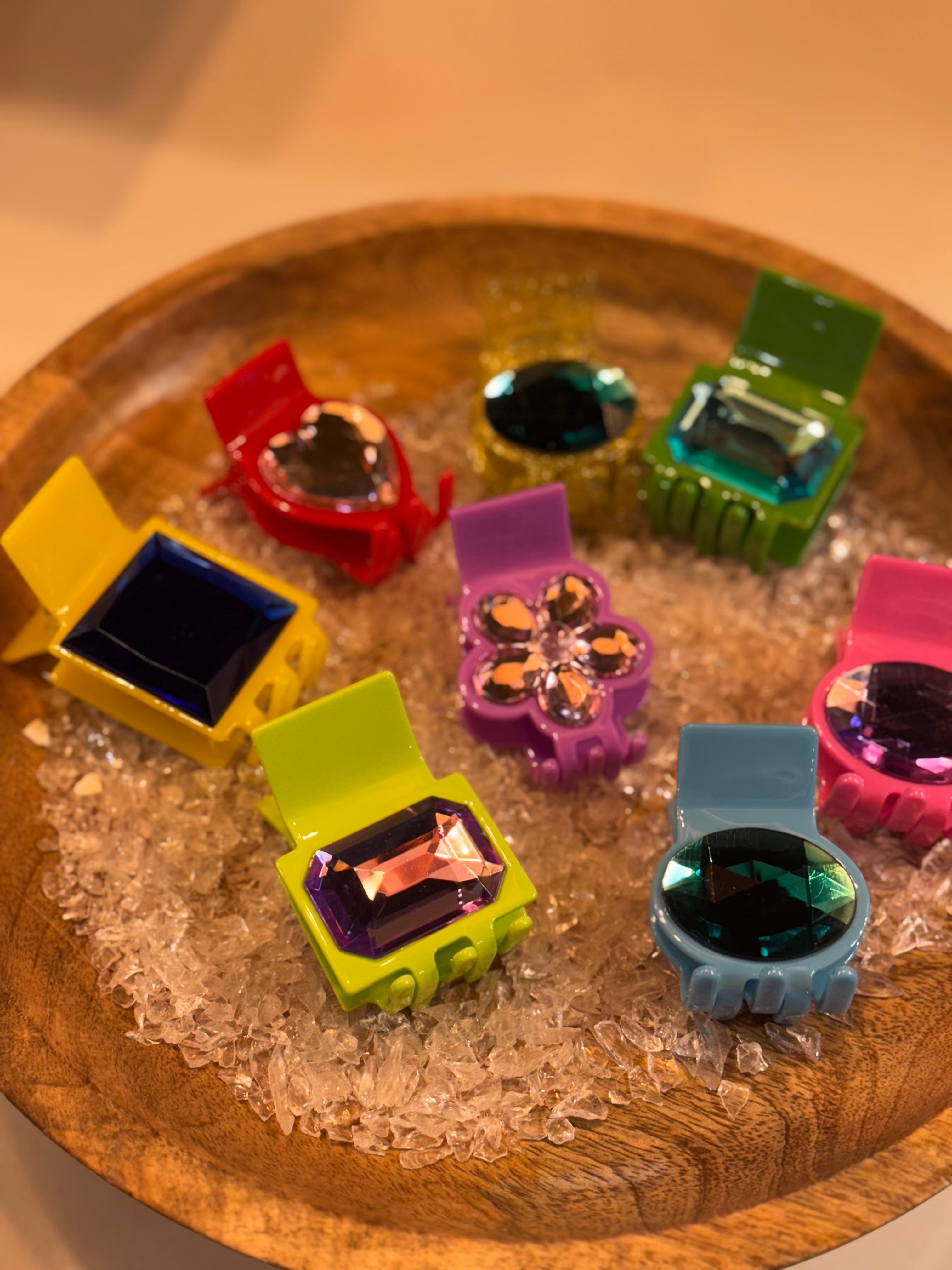 Claw Hair Clip with Gemstones ( 8 Styles)