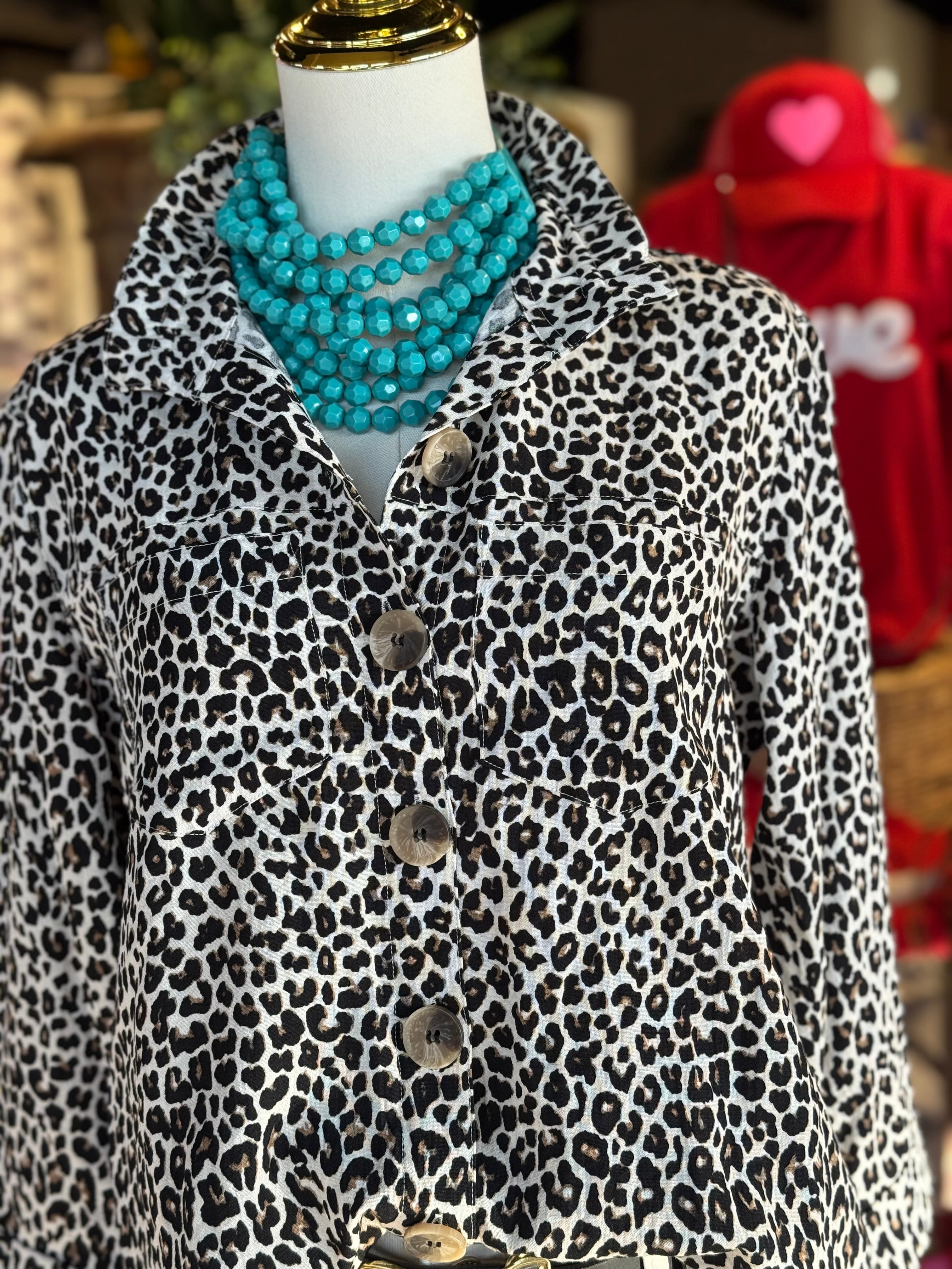 Susie Leopard Top