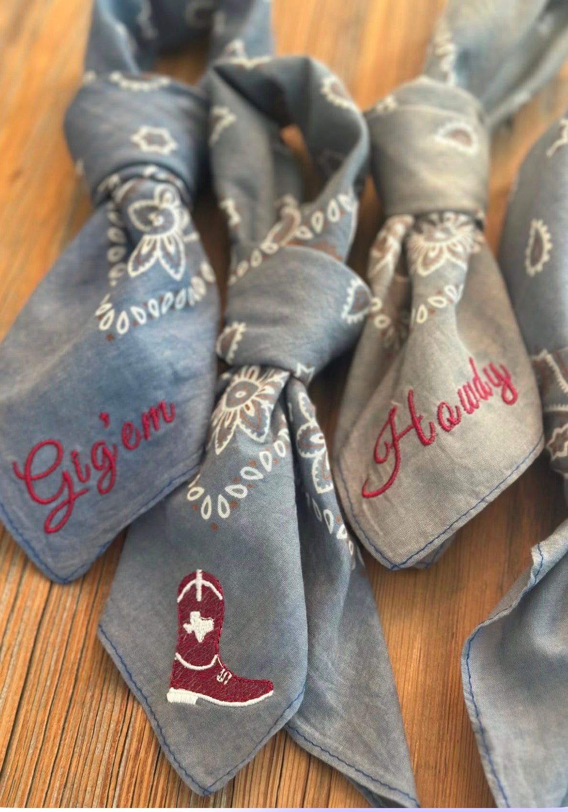 Game Day Embroidered Scarves