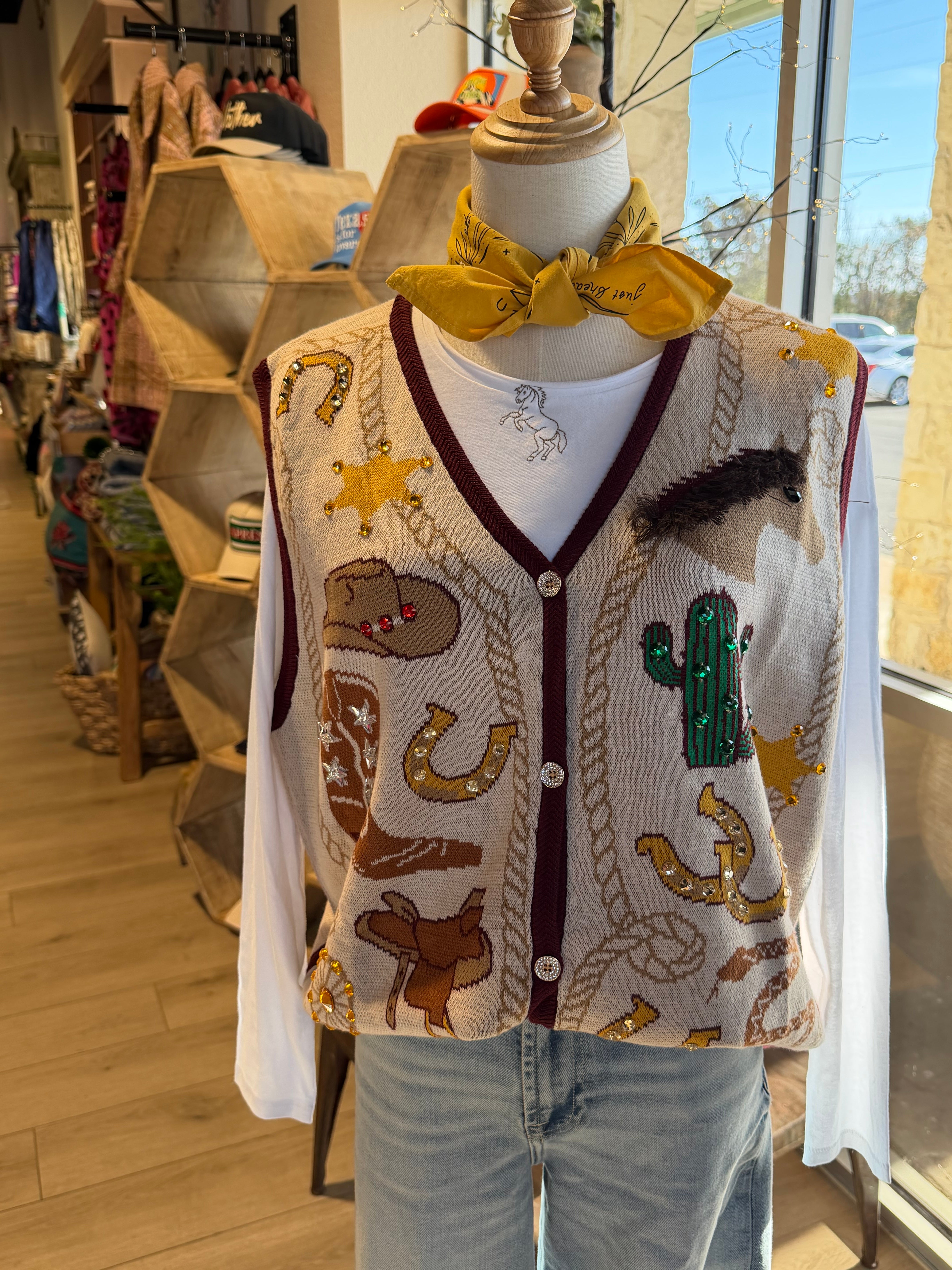 Western Icon Button Vest