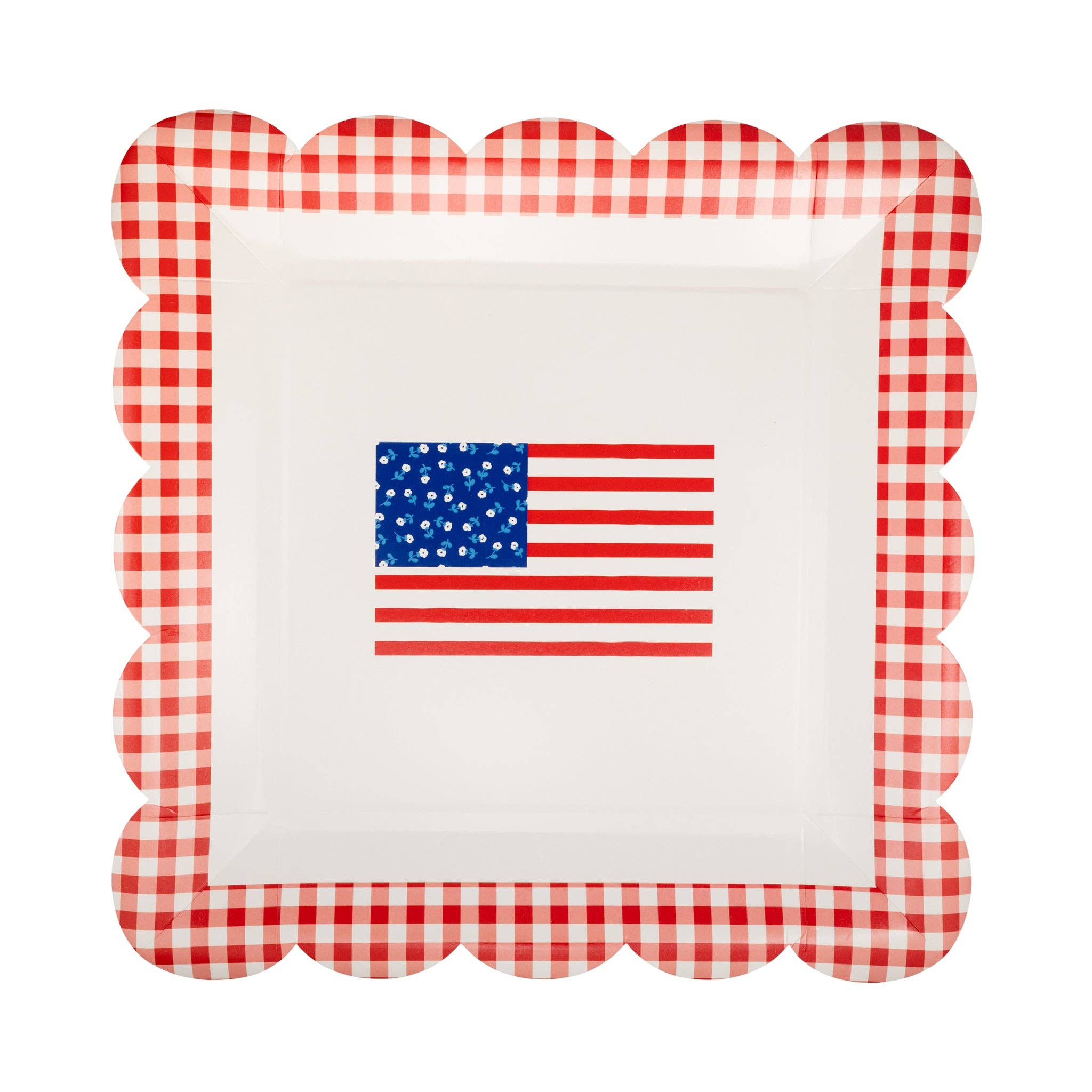 Gingham Plate & Napkins