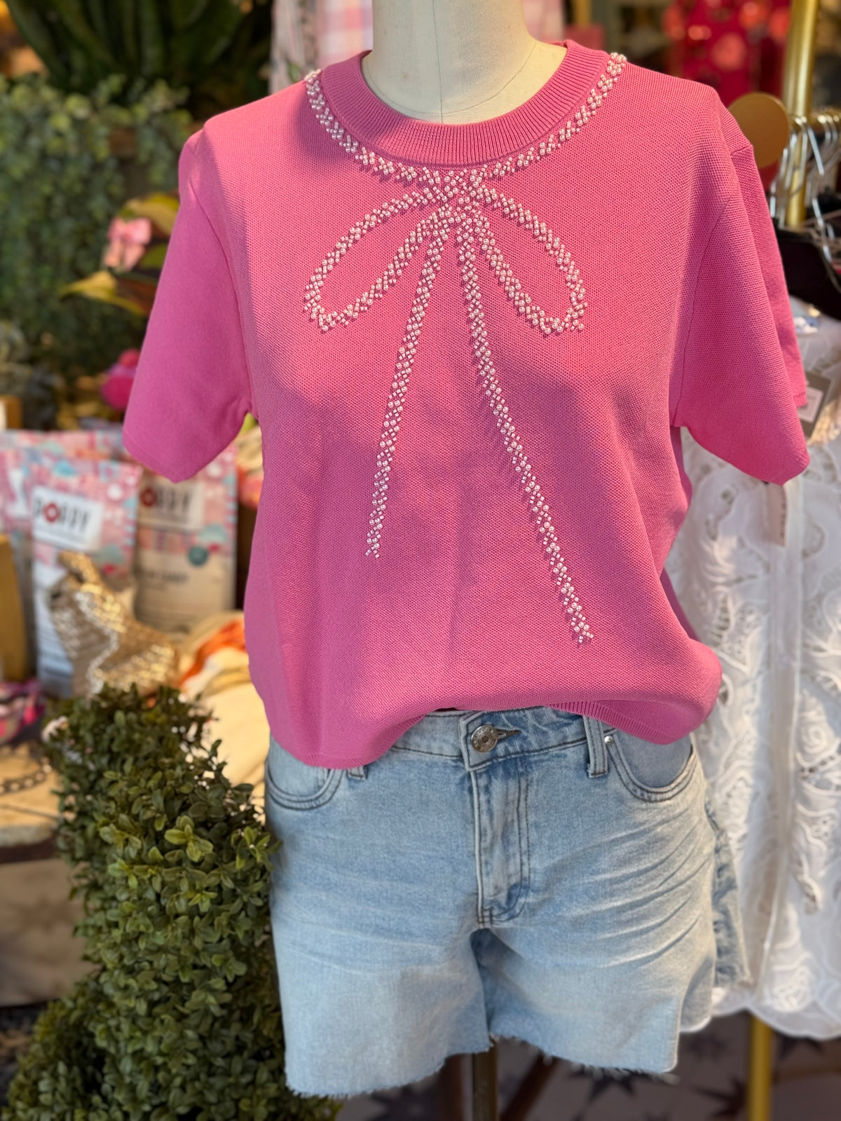 Athletic Box Top Pink Bows main image 0