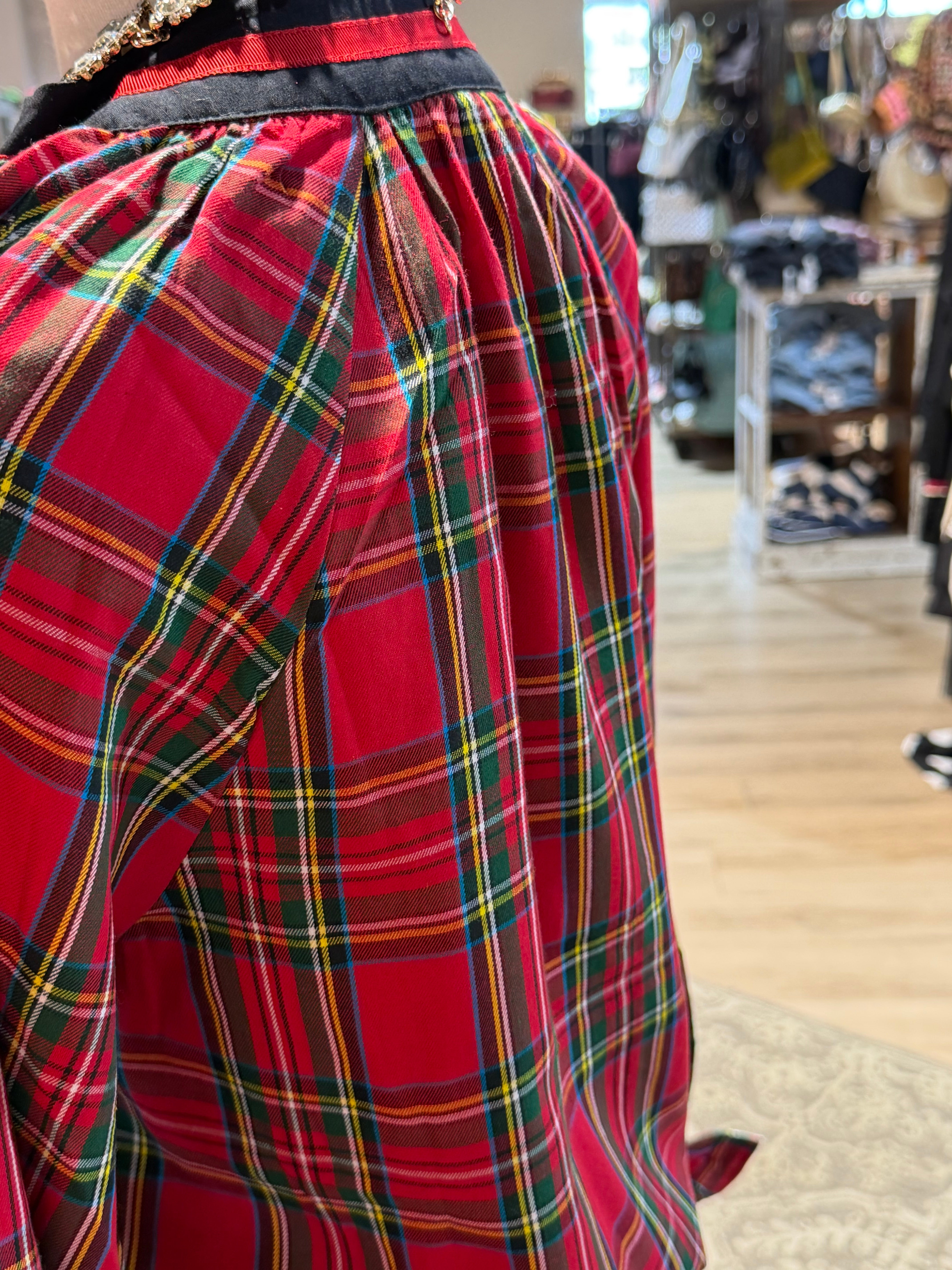 Tartan Plaid Pullover Top