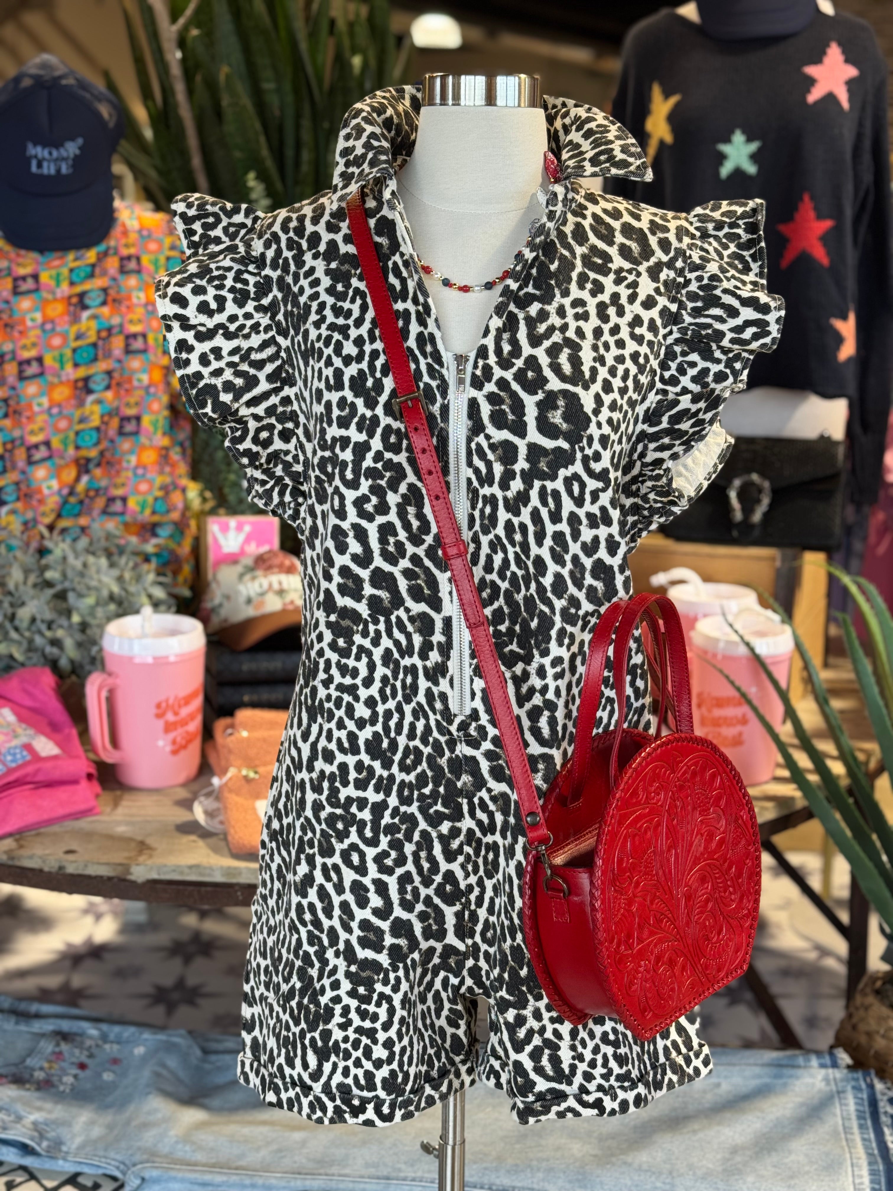 Ava Leopard Romper