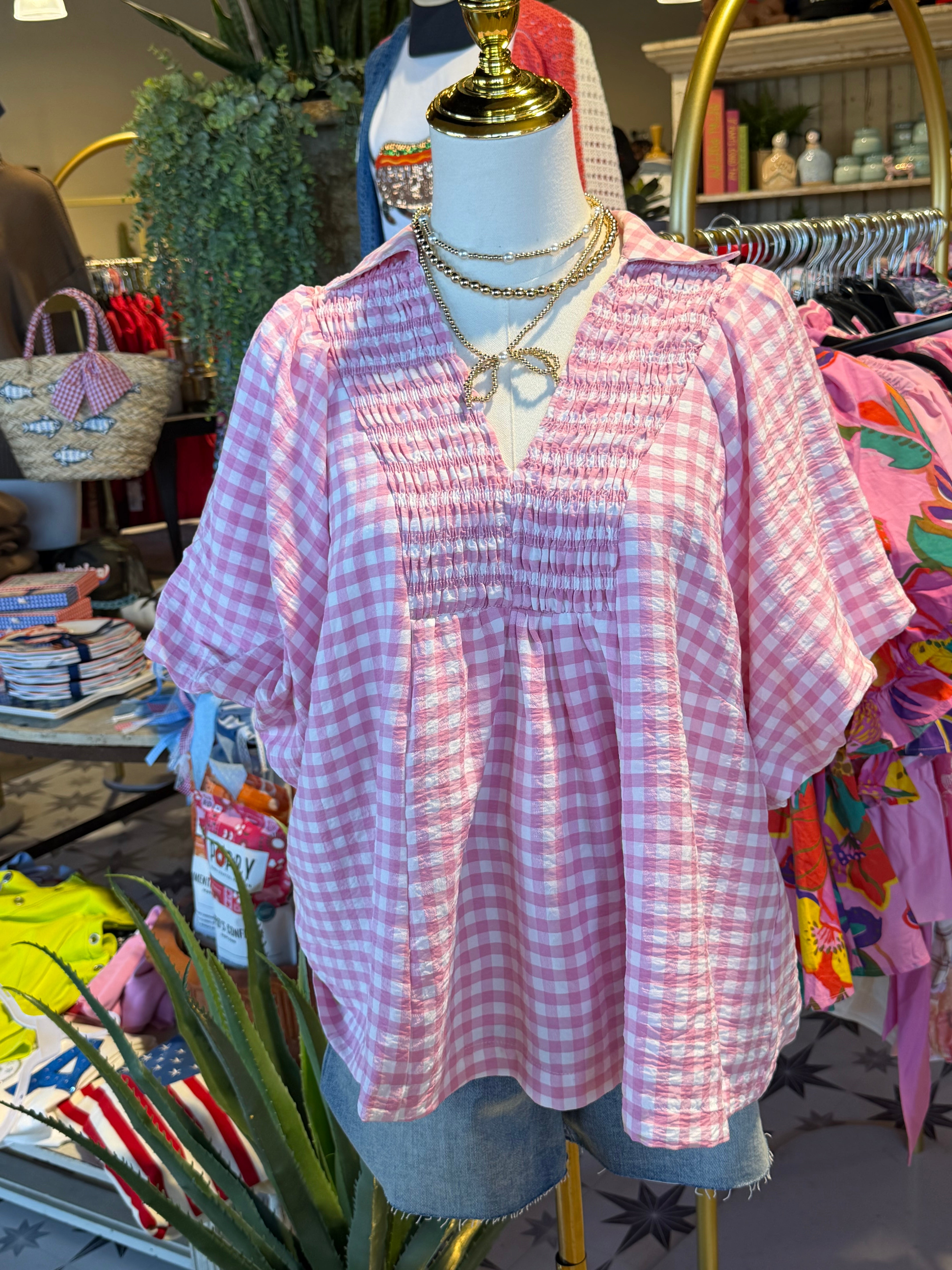 NEW Gingham Blouse