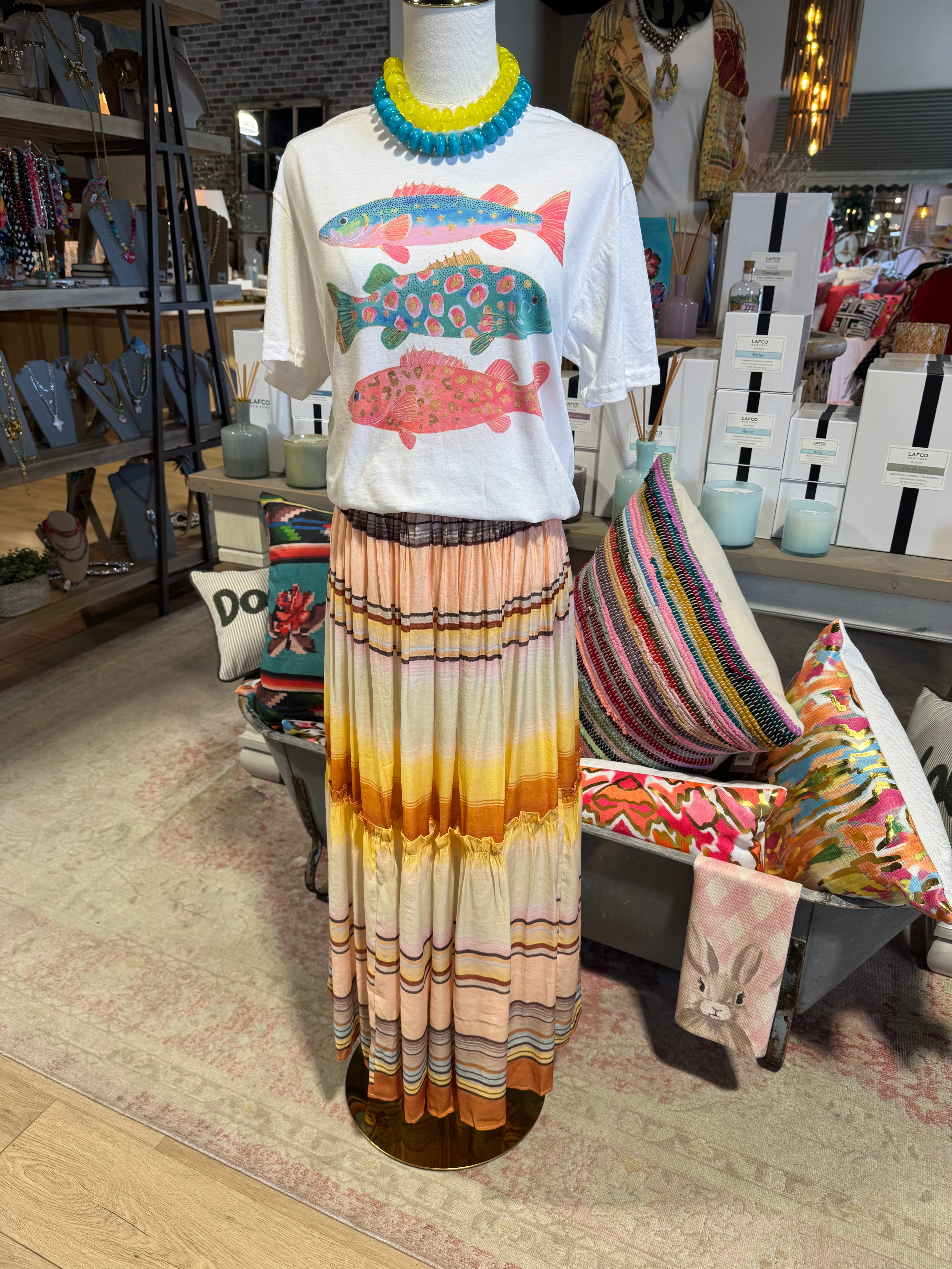 Sunset Stripe Skirt