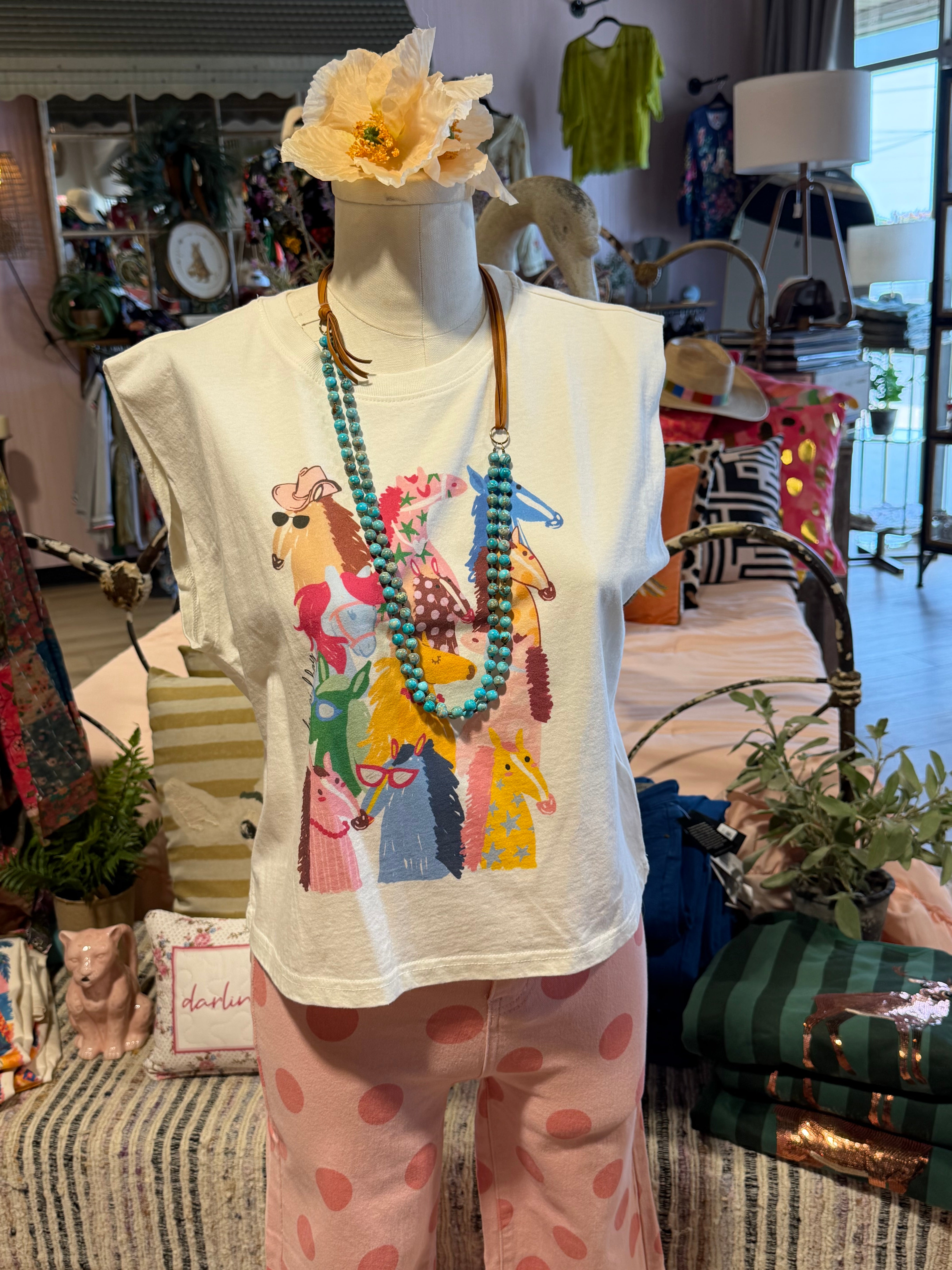 Horse Collage Tank