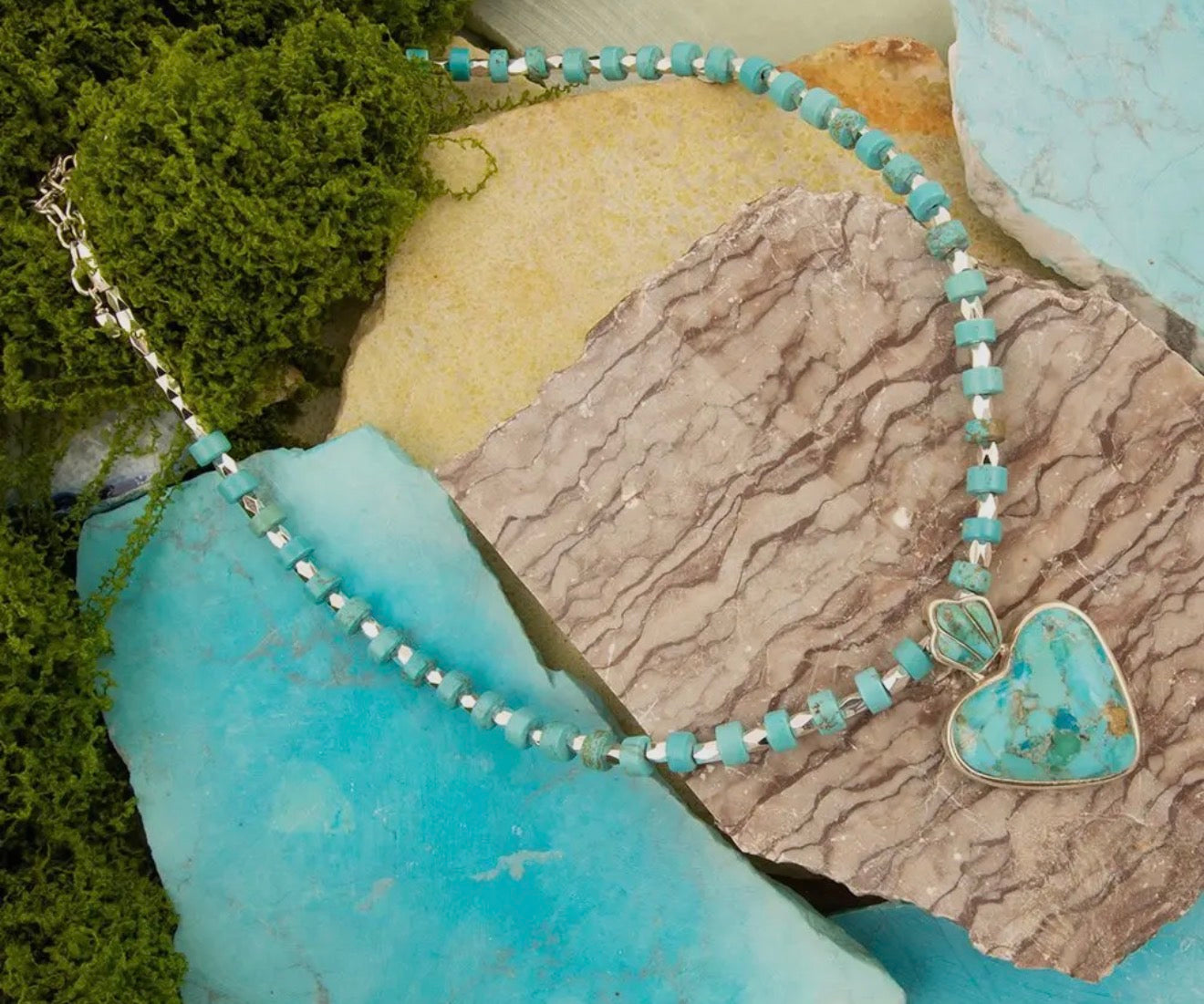 Turquoise & Sterling Heart