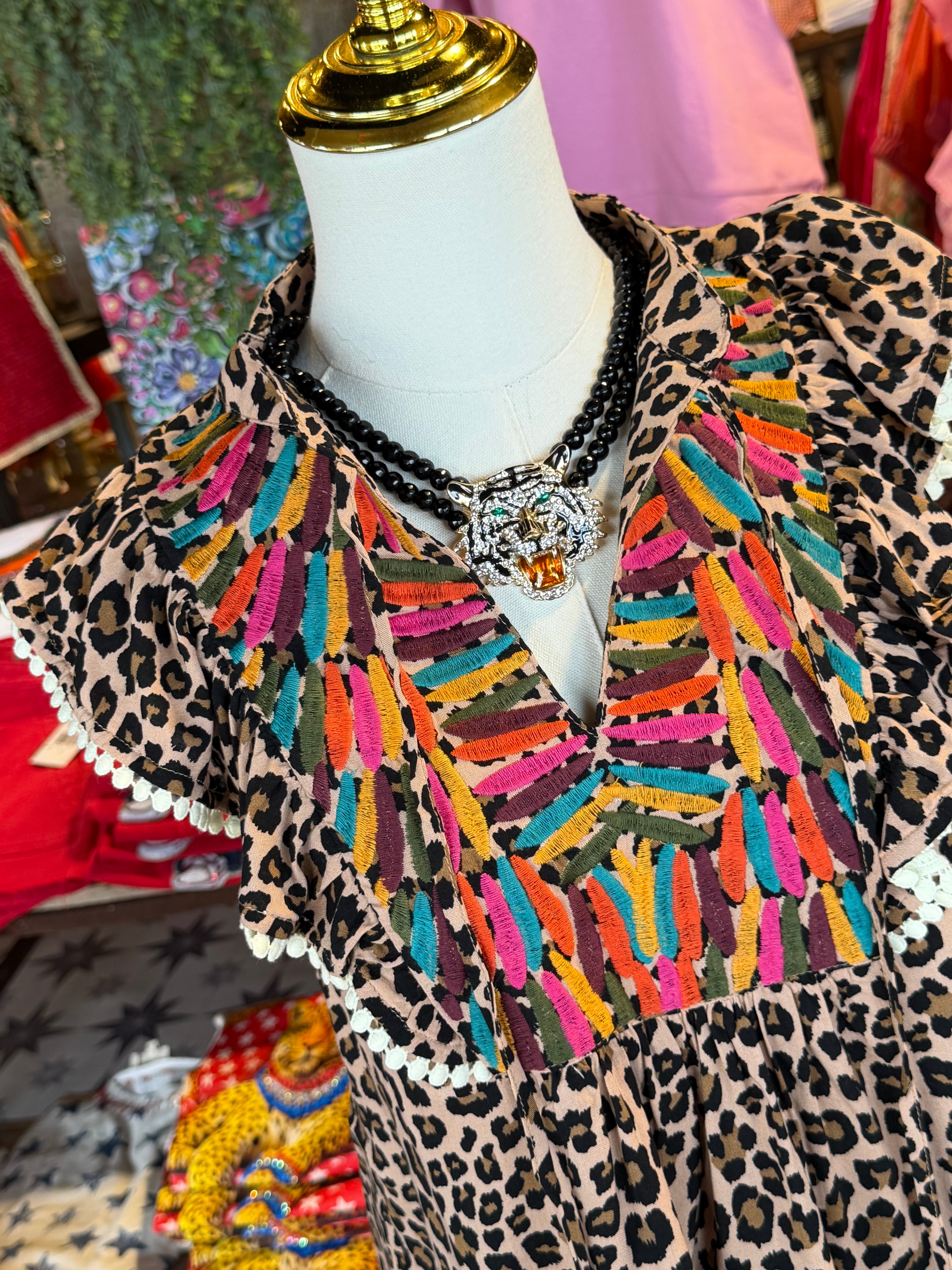Cheetah Party Top