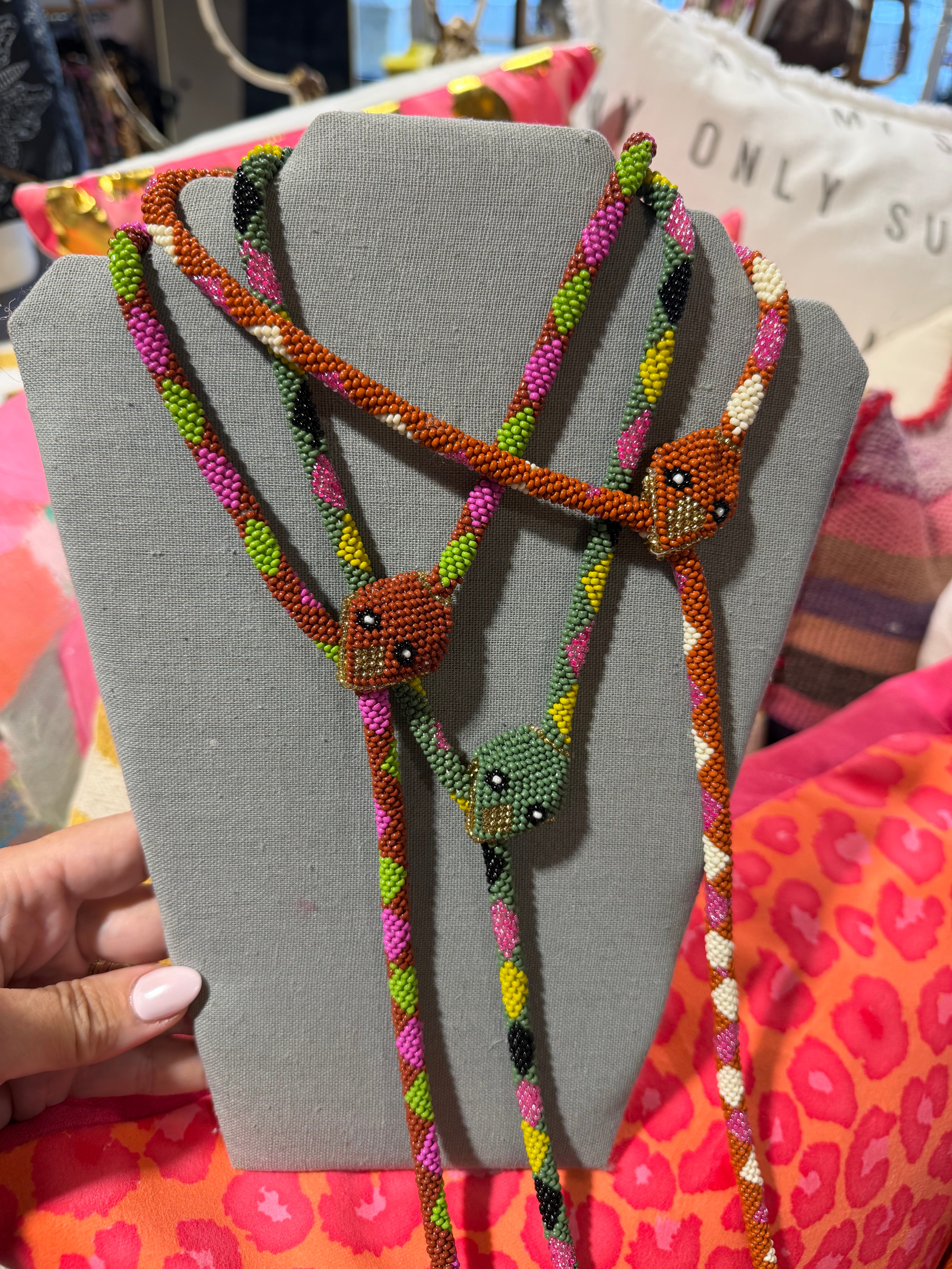 Beaded Snake Necklace