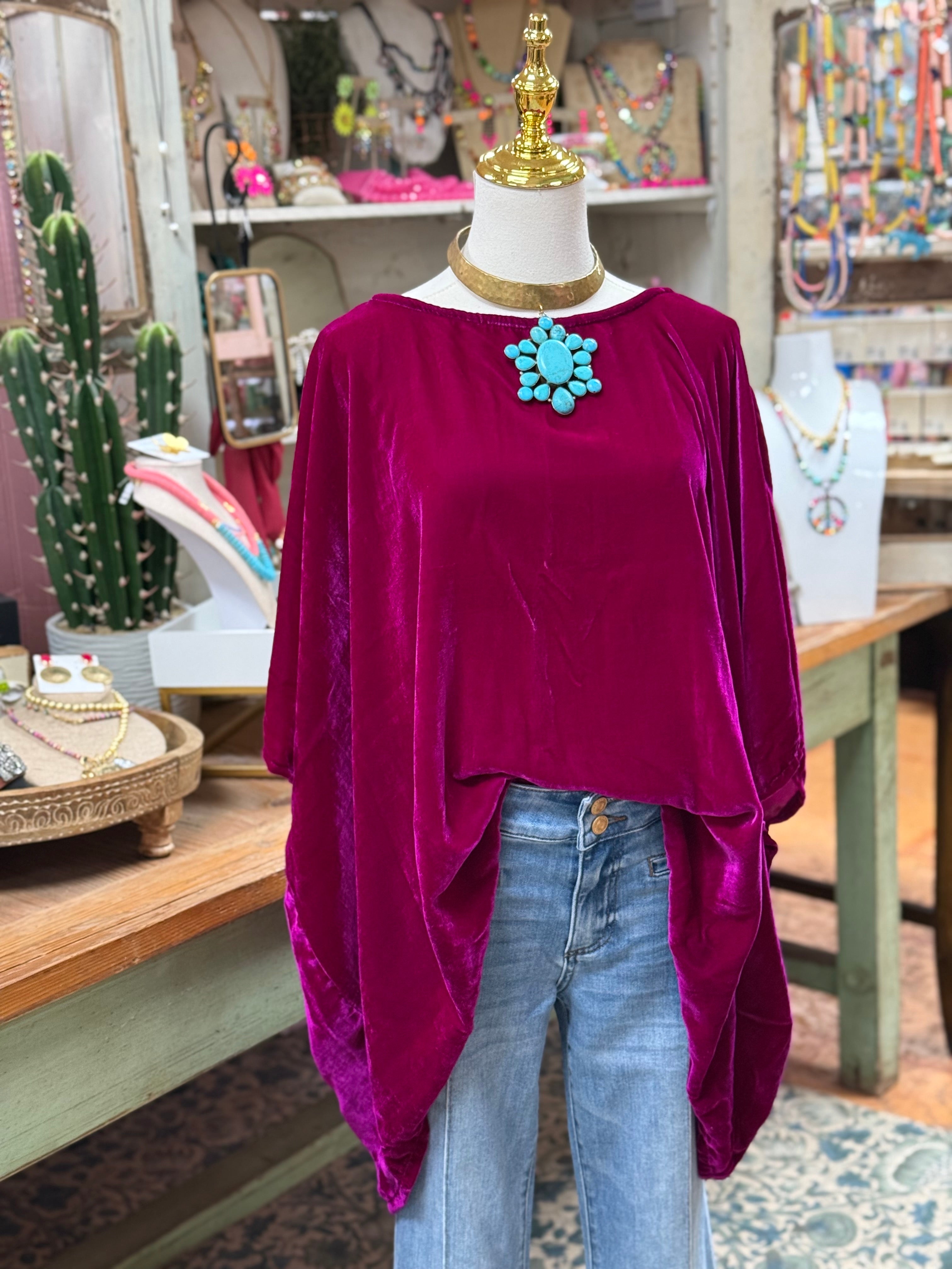 Boho Velvet Top (3colors)